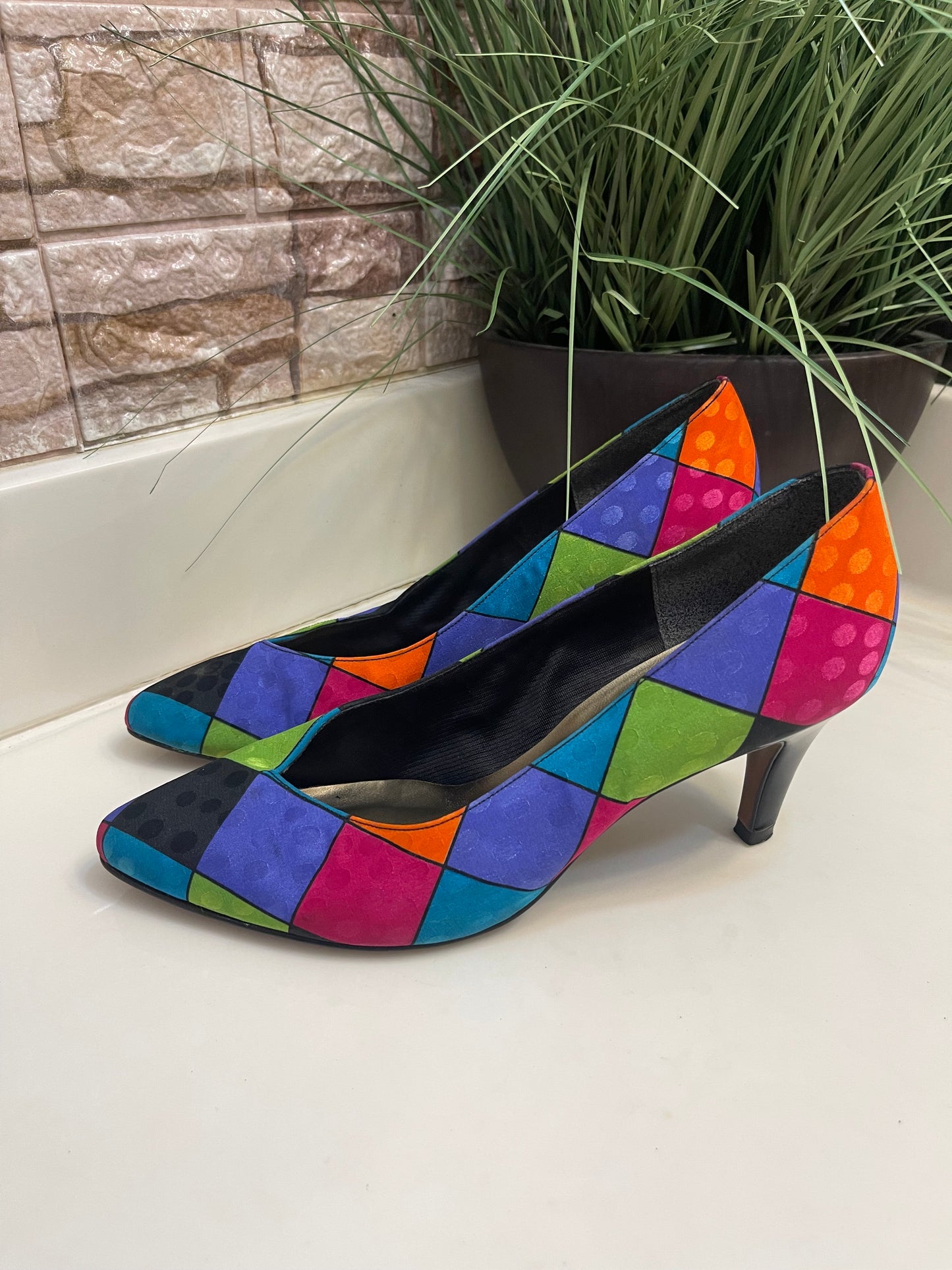 Colorful Low Heels Women sz 9