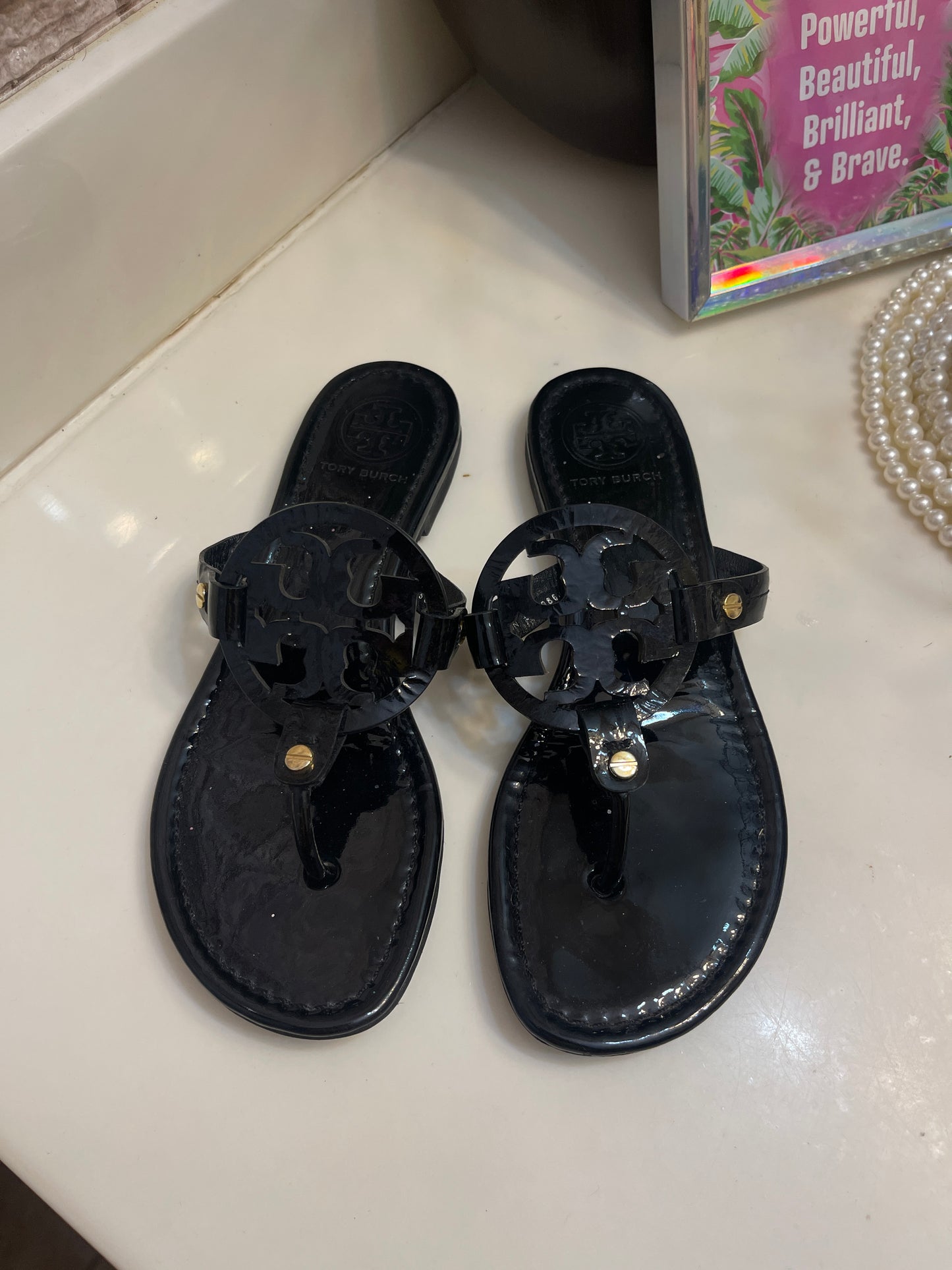 Tory Burch Black Sandals Women sz 6.5