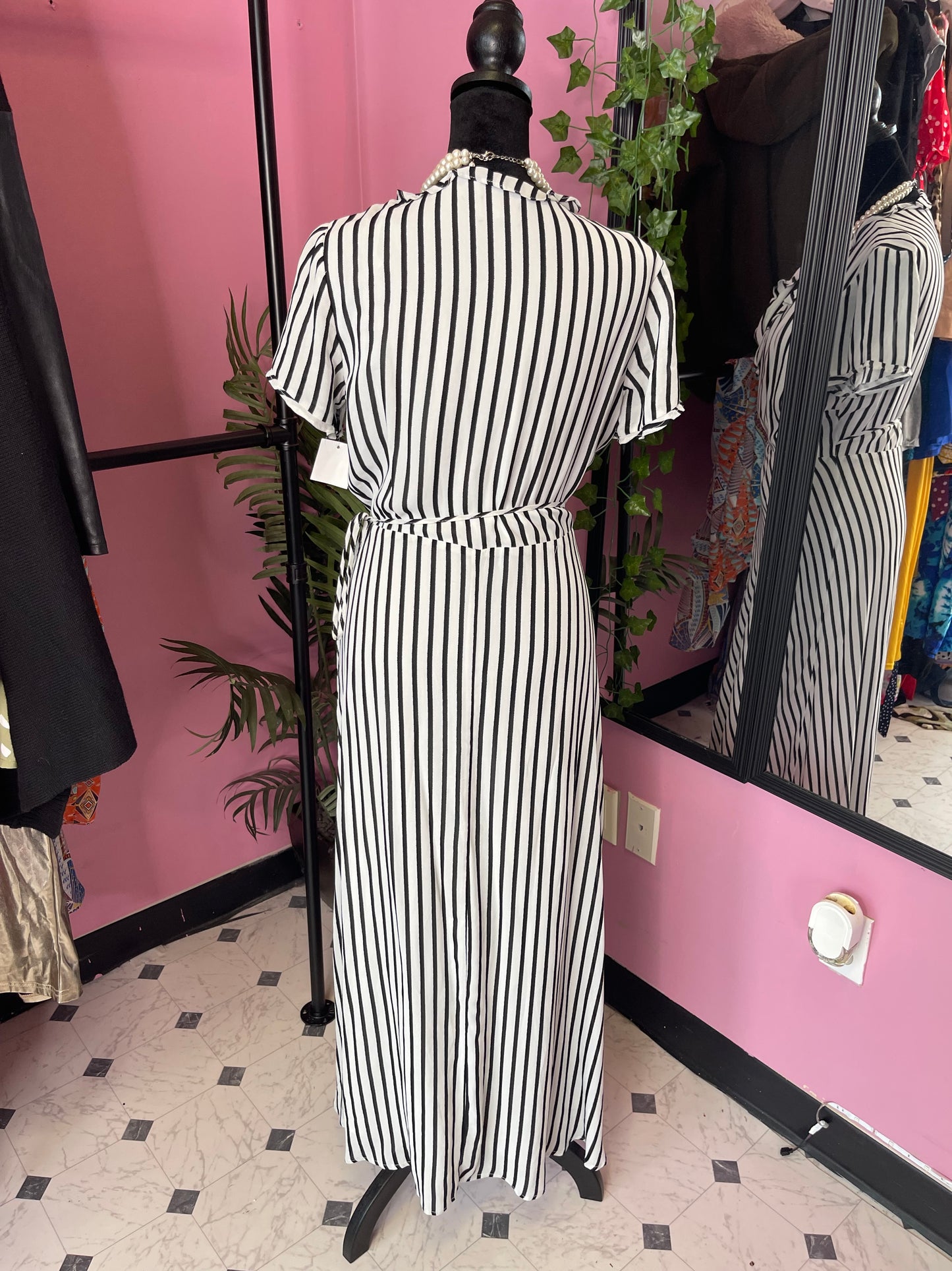 NEW Bardst Black White Dress Women sz Small