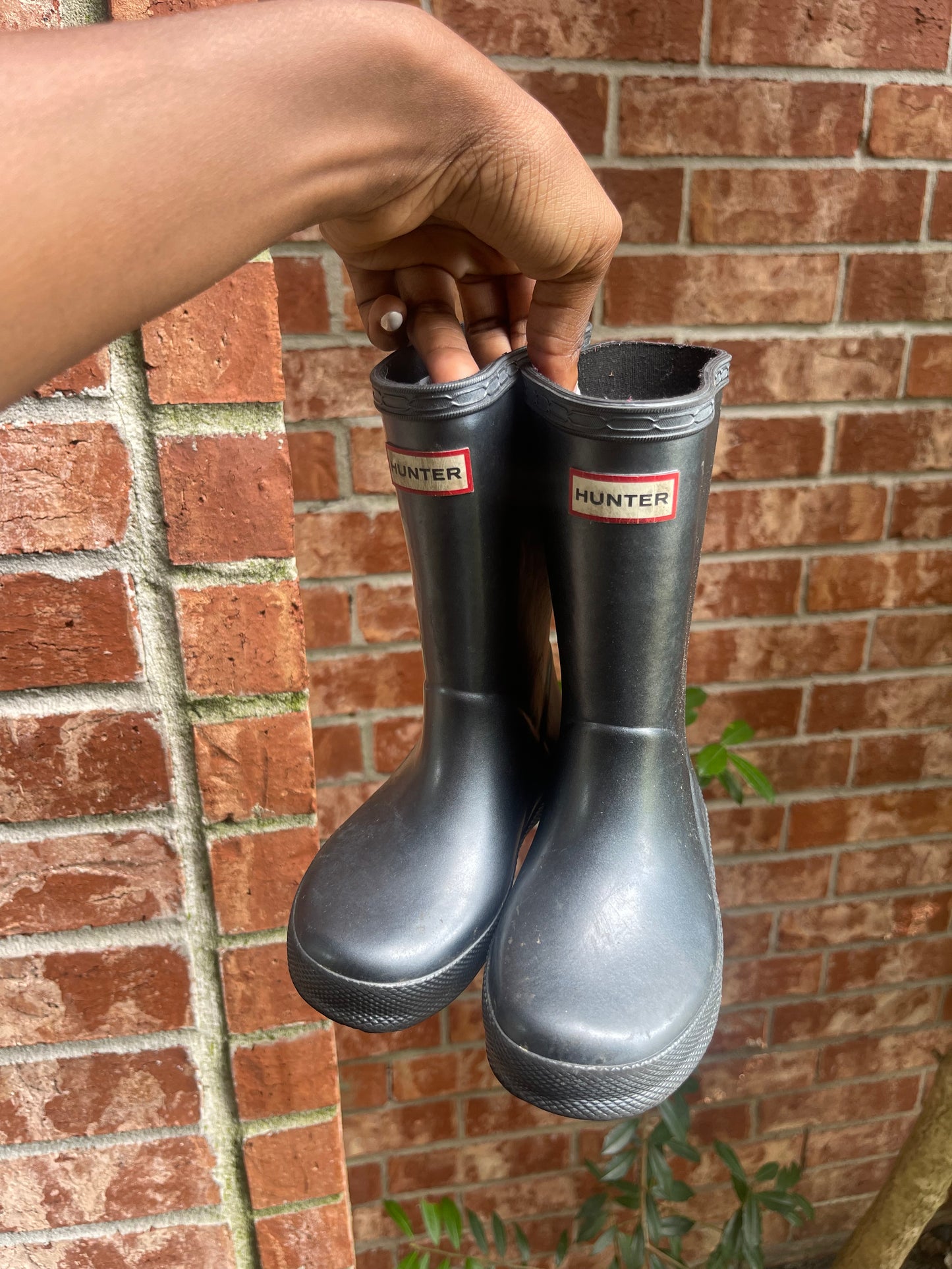 Hunter Boots Gray Girls sz 11 , Boys sz 10