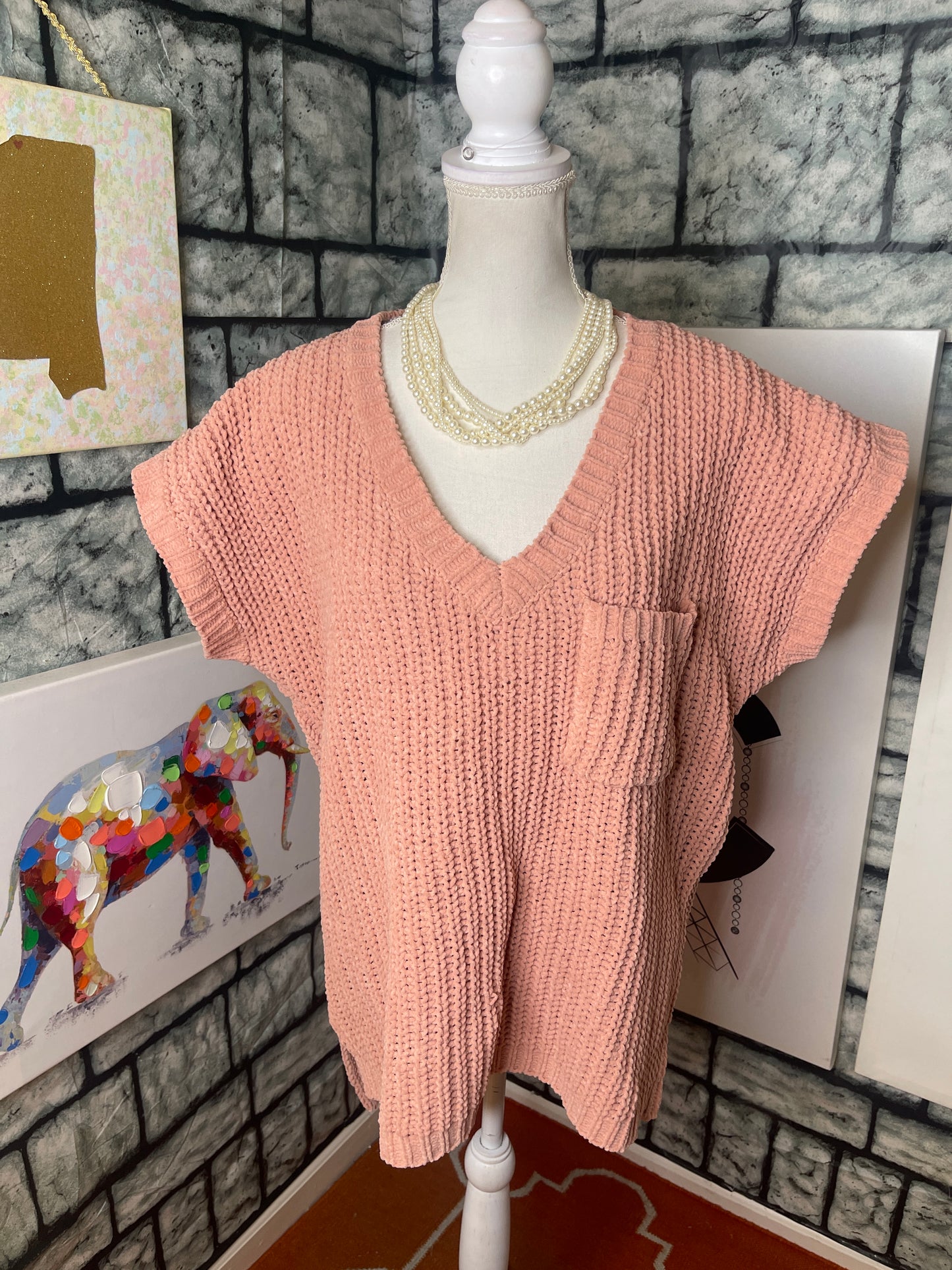 POL Pink Soft Sweater Women sz Small