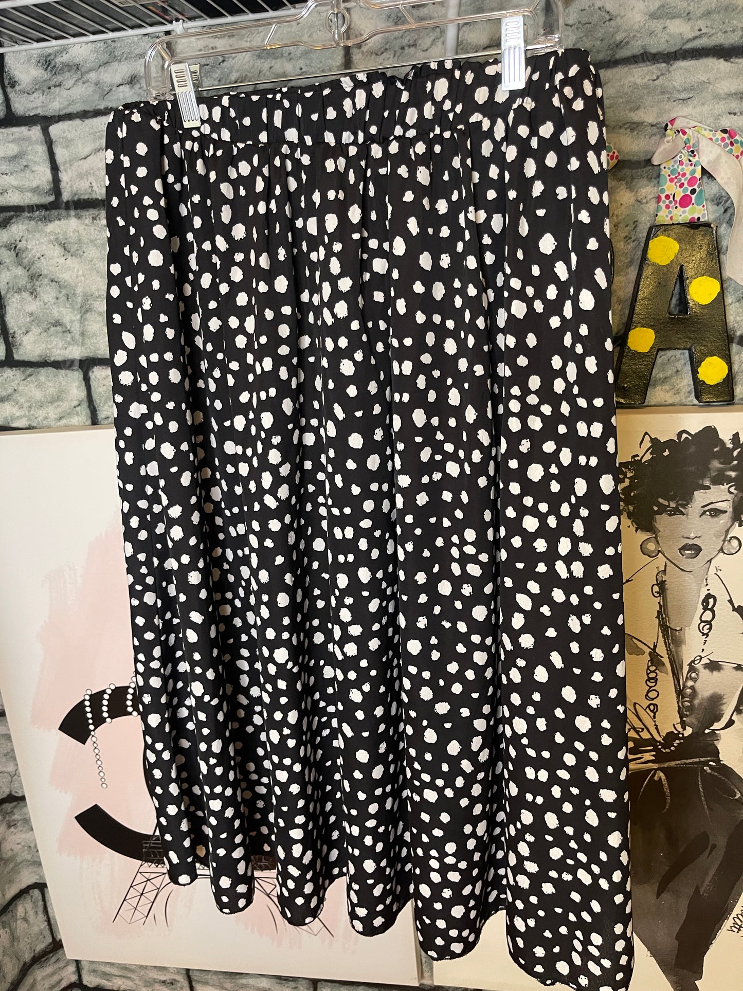 Shein Black White Skirt Women sz 1XL