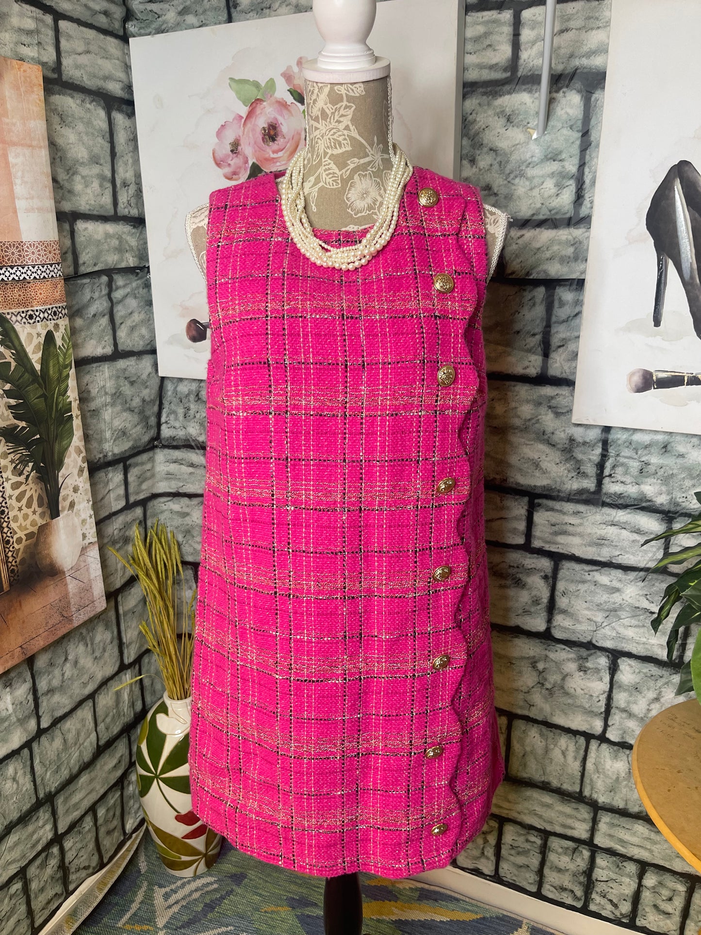 Entro Pink Dress Women sz Medium