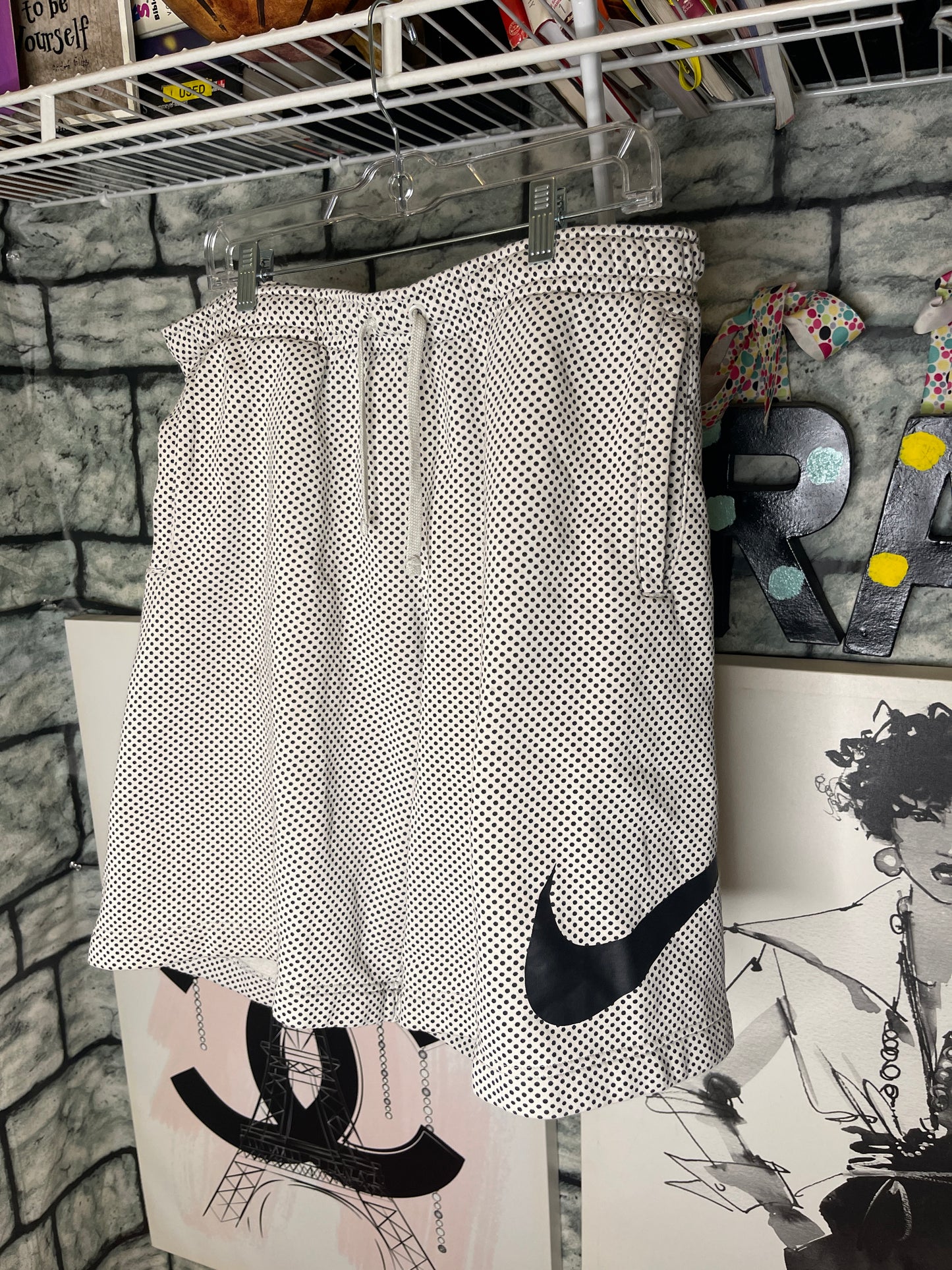Nike Joggers Gray Black Polka Dot Men sz 2XL