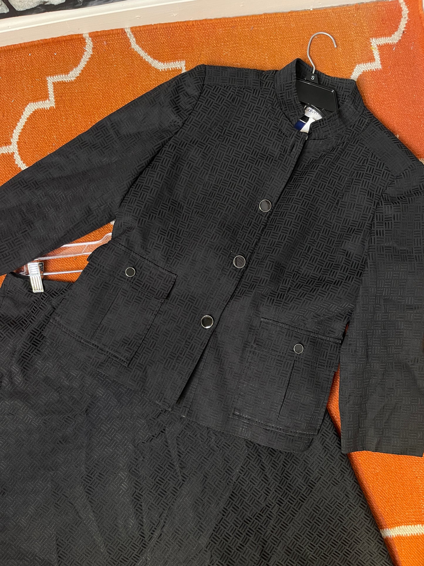Calvin Klein Black Two Piece Blazer and Skirt Women Sz 6