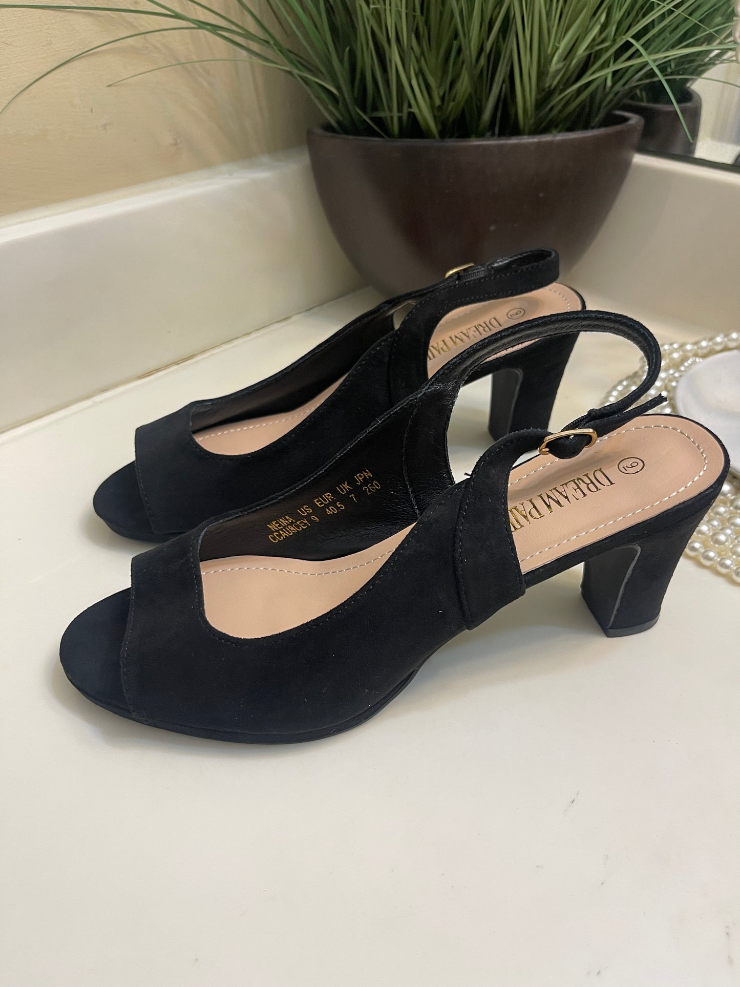 NEW Dream Pairs Black Low Heels Women sz 9