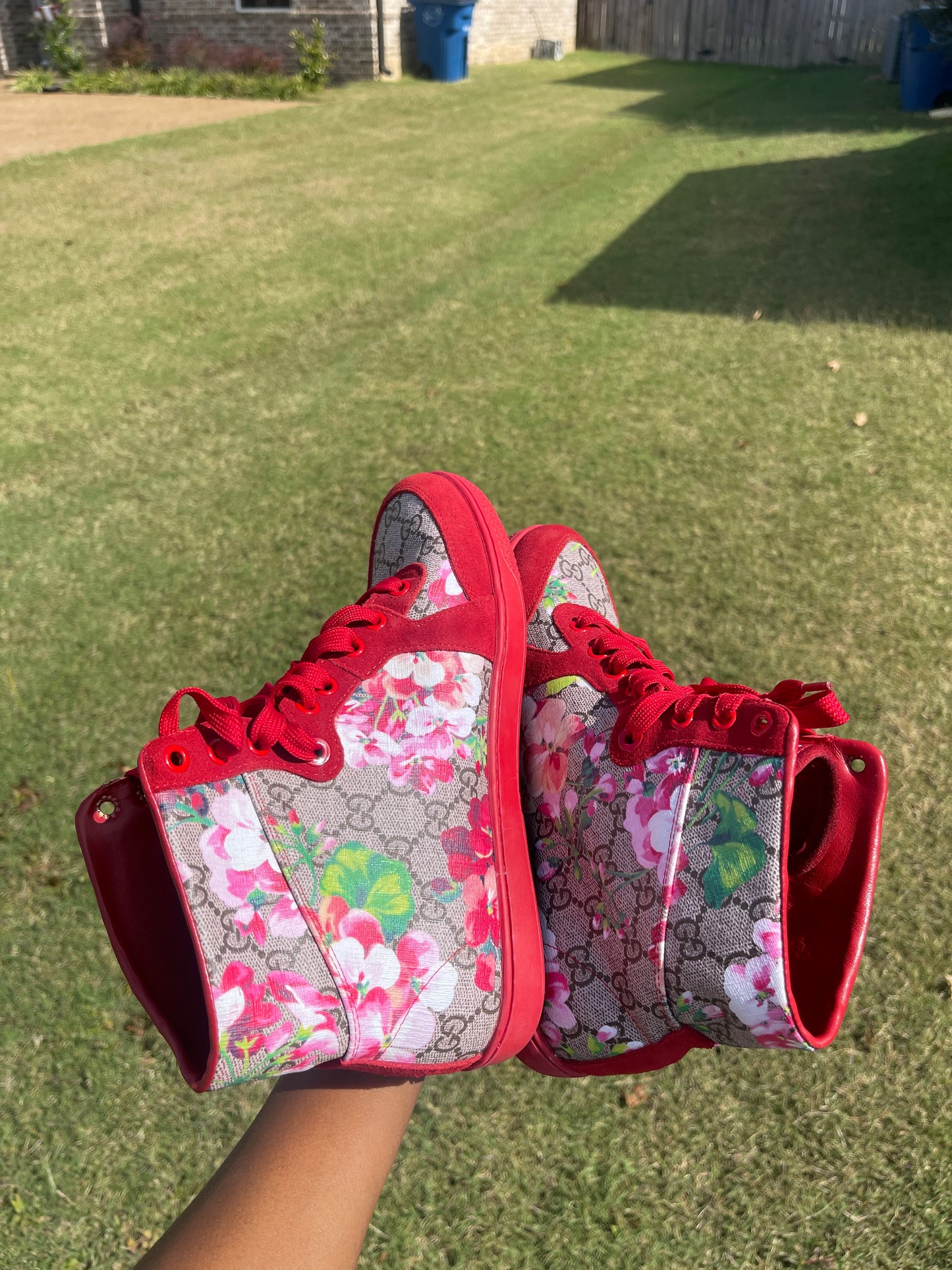 Gucci red sneakers women sz 10