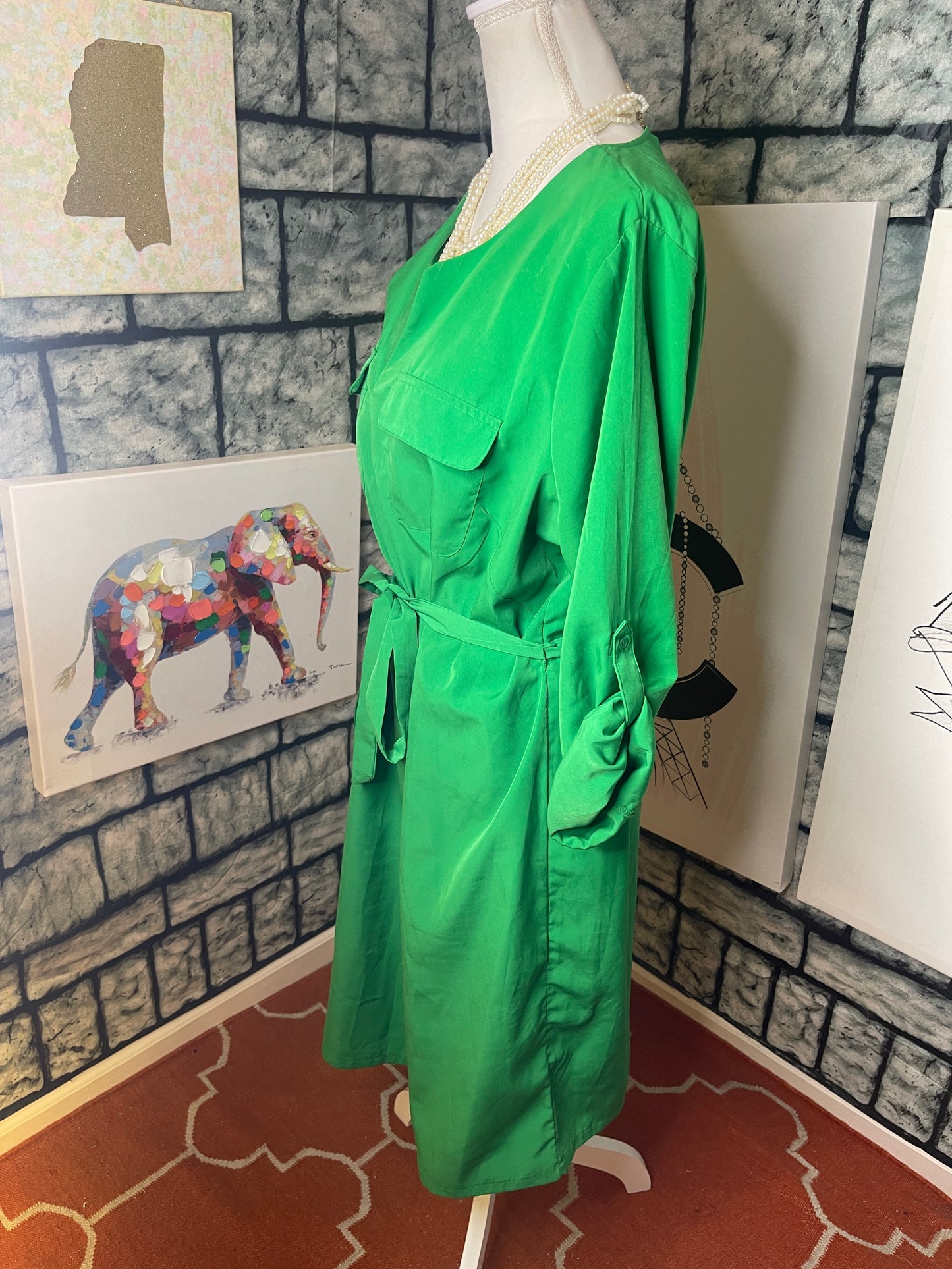 Old Navy Green Dress Women sz XL