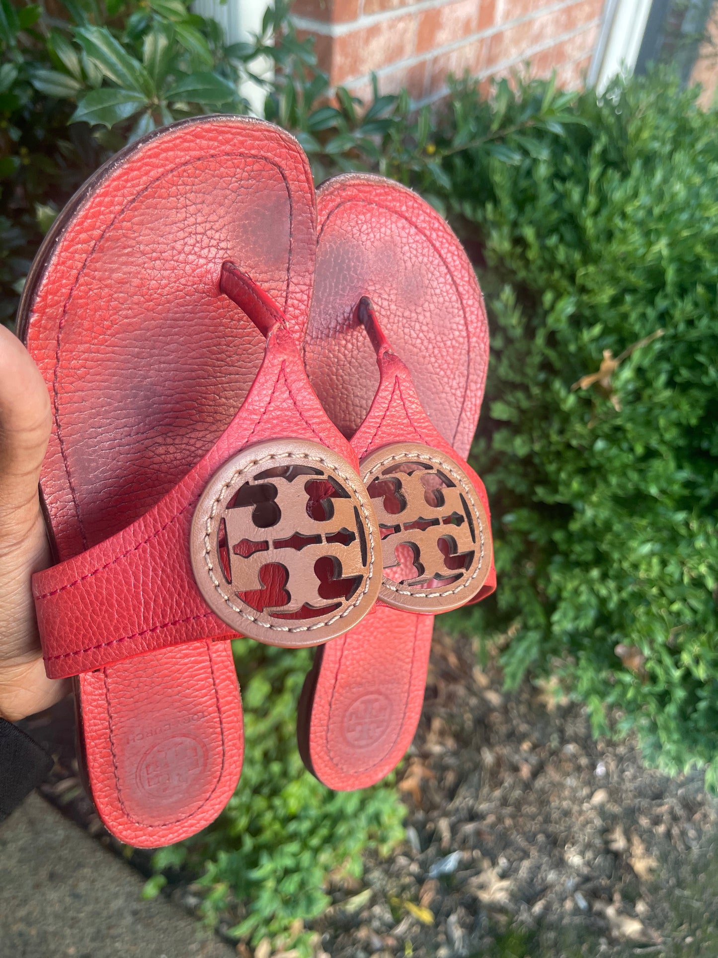Tory Burch red brown women sz 7