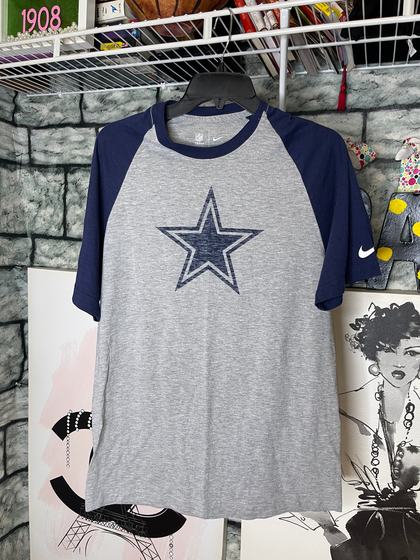 Nike NFL Dallas Cowboys Gray Blue Shirt Men Women sz Medium