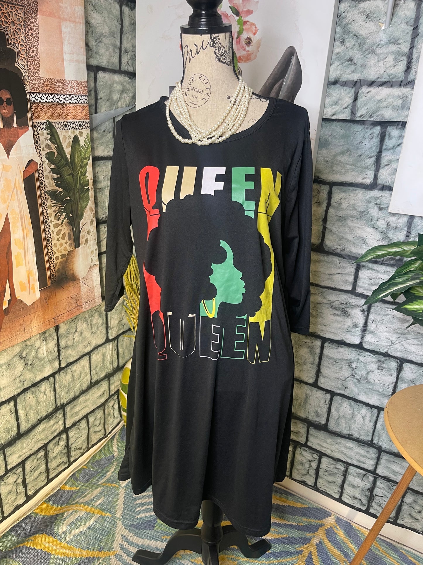 Lexington Avenue "Queen" Shirt Dress Women sz 1XL