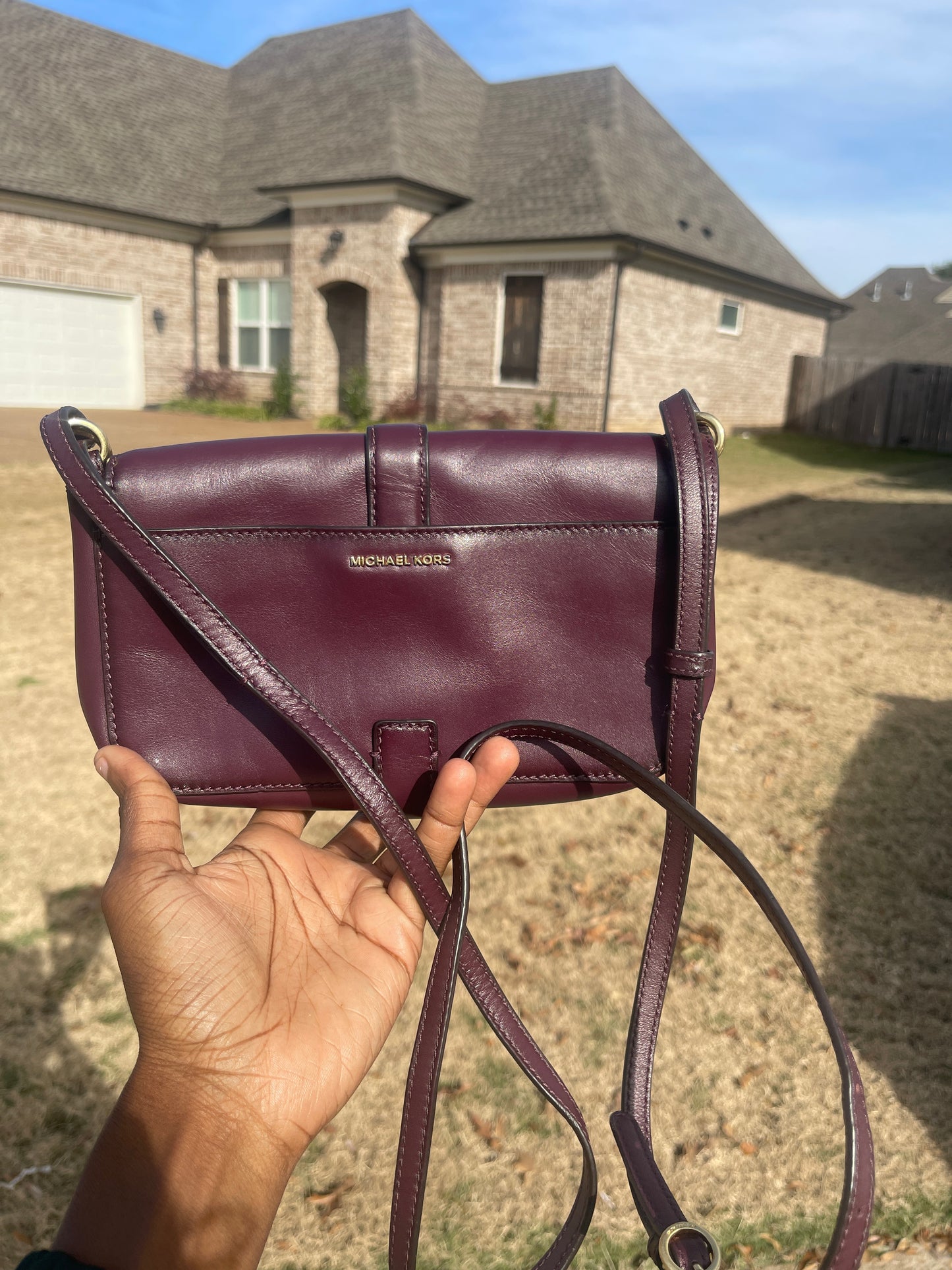 Michael kors purple crossbody