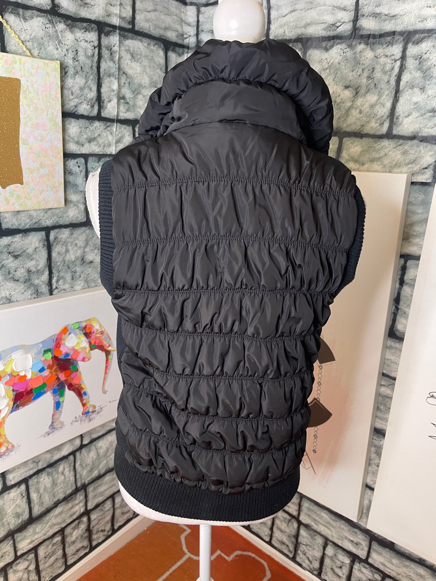 Calvin Klein Black Puff Vest Women sz Medium