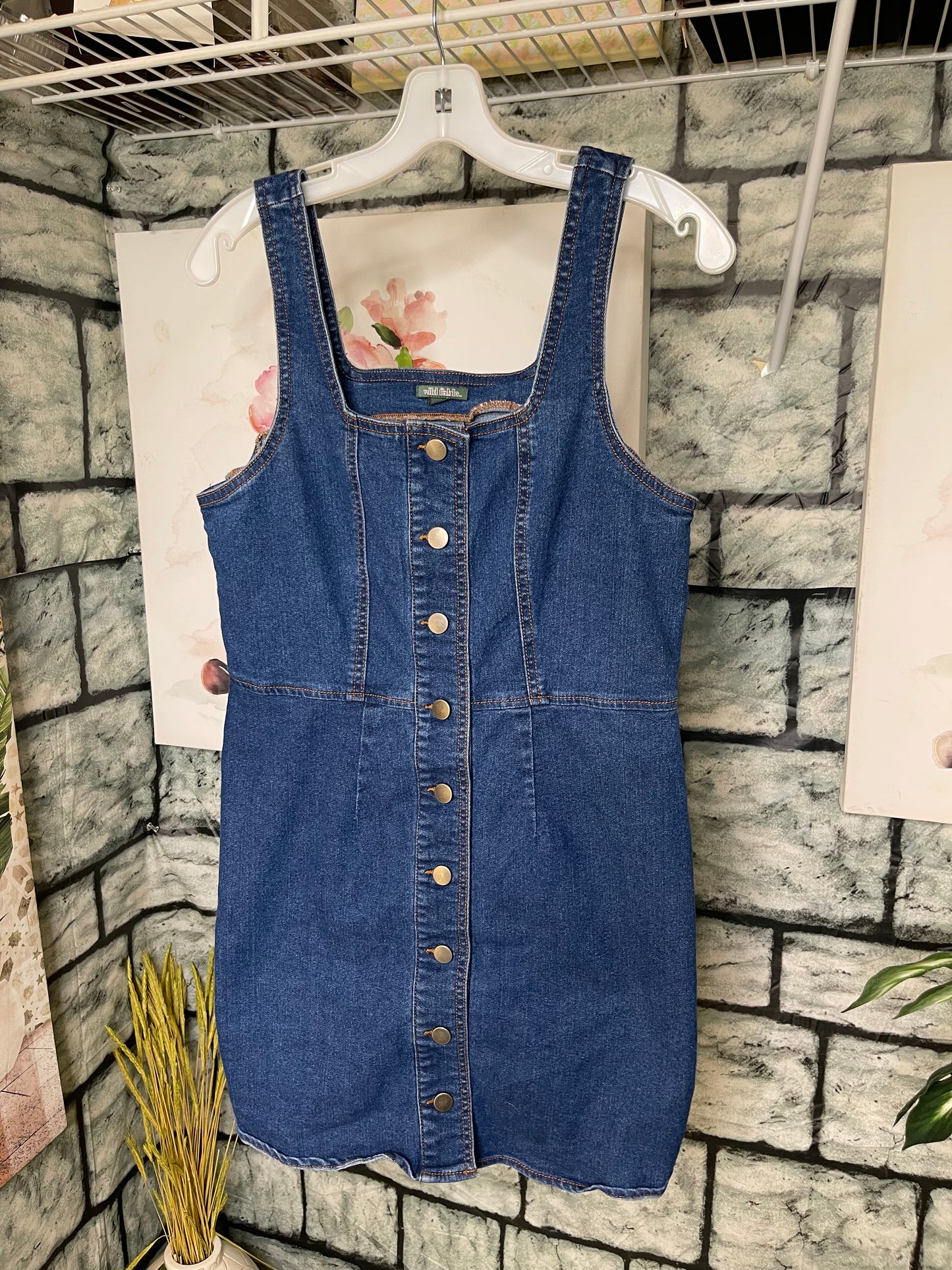 Wild Fable Blue Denim Dress Women sz Medium