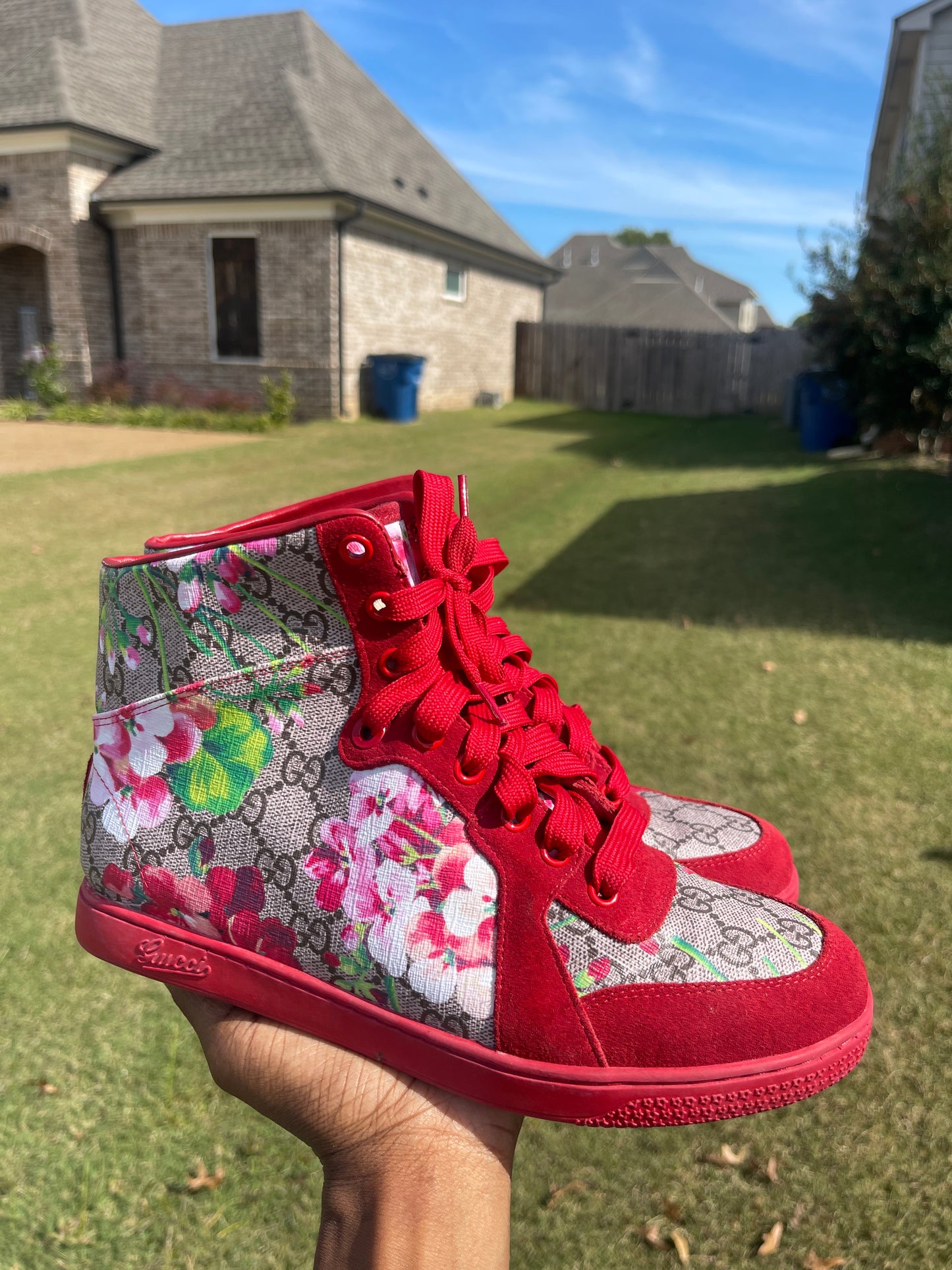 Gucci red sneakers women sz 10
