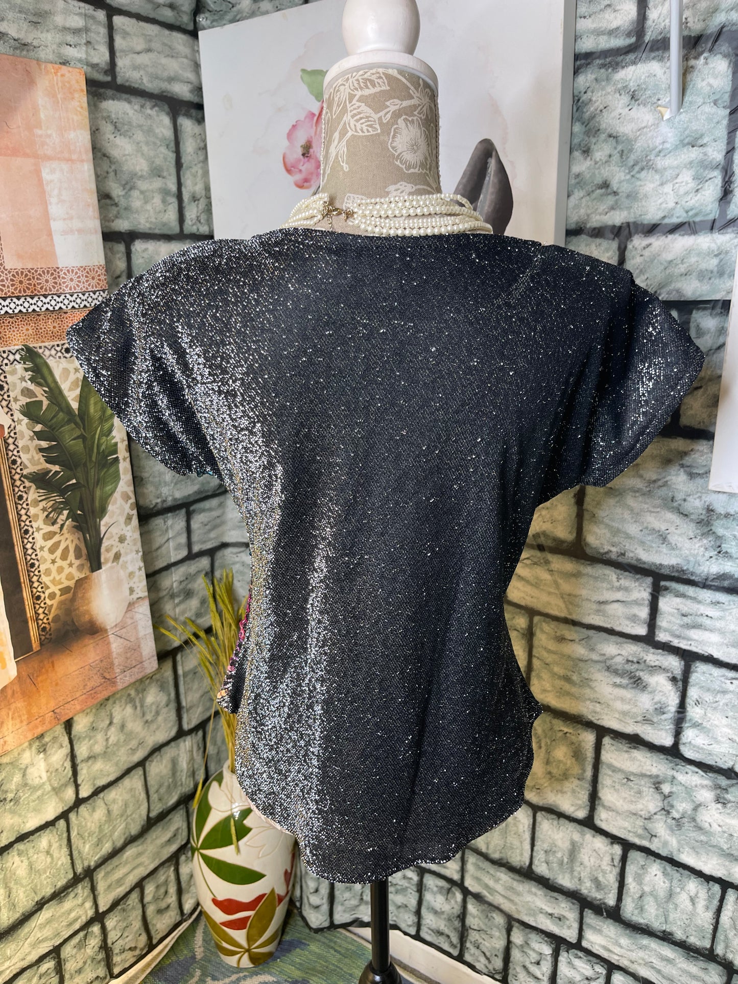 Joanna Sequin Top Women ssz Medium