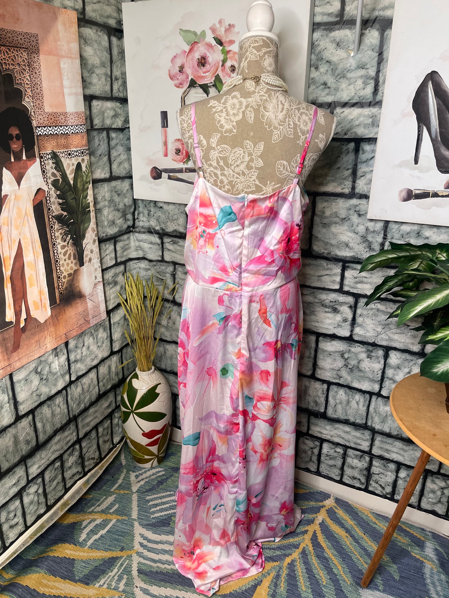 Nicole Miller Pink Dress Women sz XL
