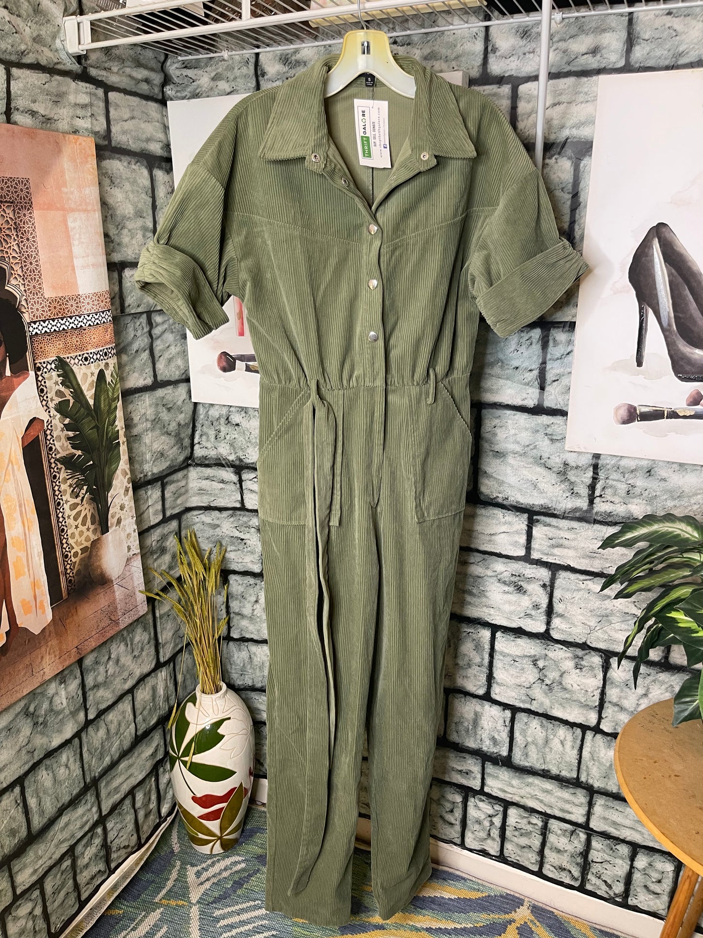 Fashion Nova Green Jumpsuit Women sz Small