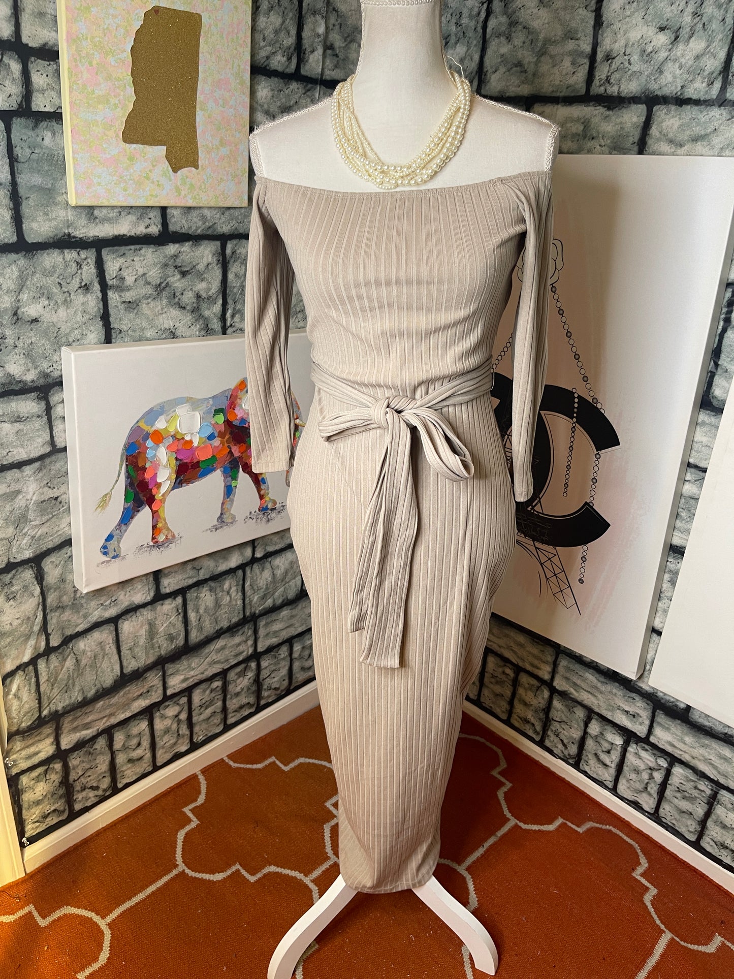 Shein Brown Dress Women sz Medium