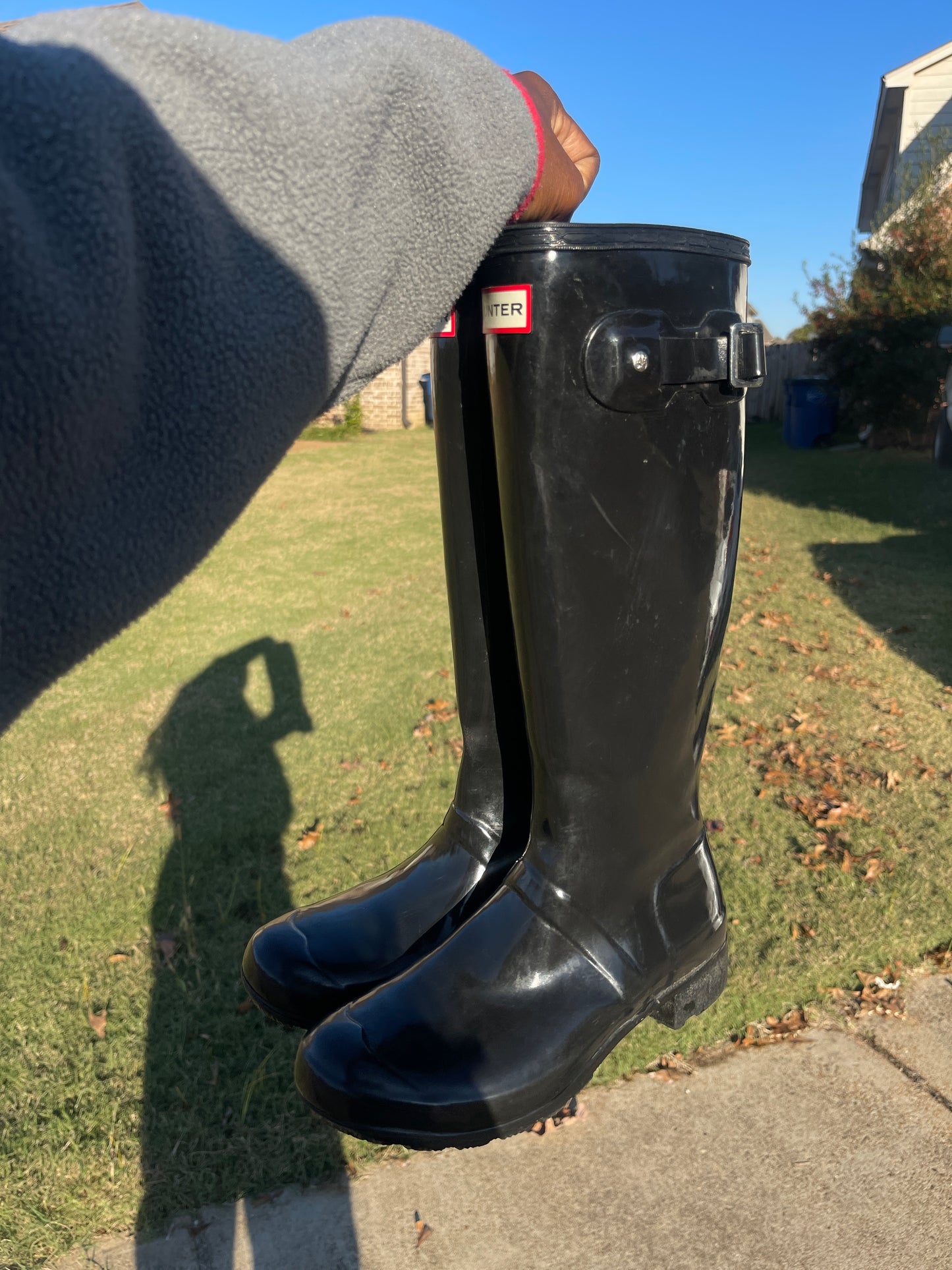 Hunter boots black women sz 7