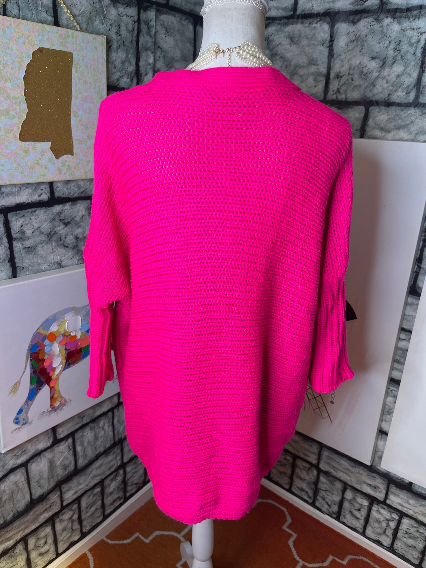 Noisy May Pink Sweater Dress Women sz Medium