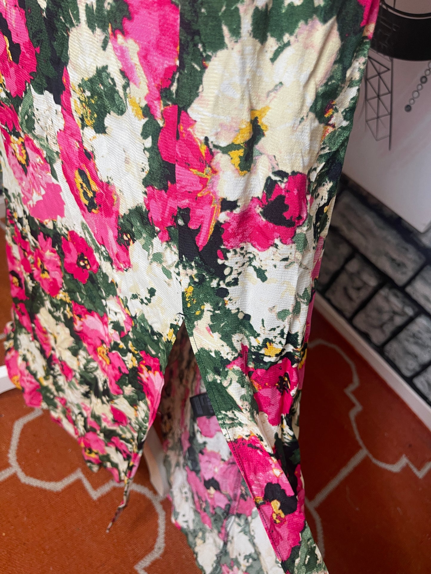 NEW H&M Pink Green Dress Women sz Medium