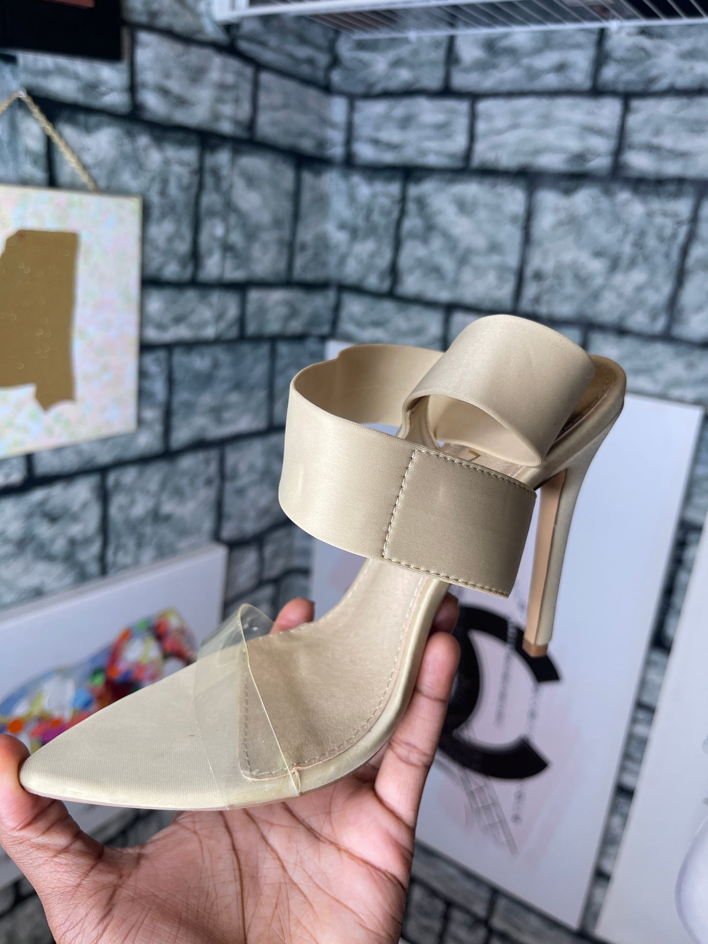 Liliana tan heels women sz 8