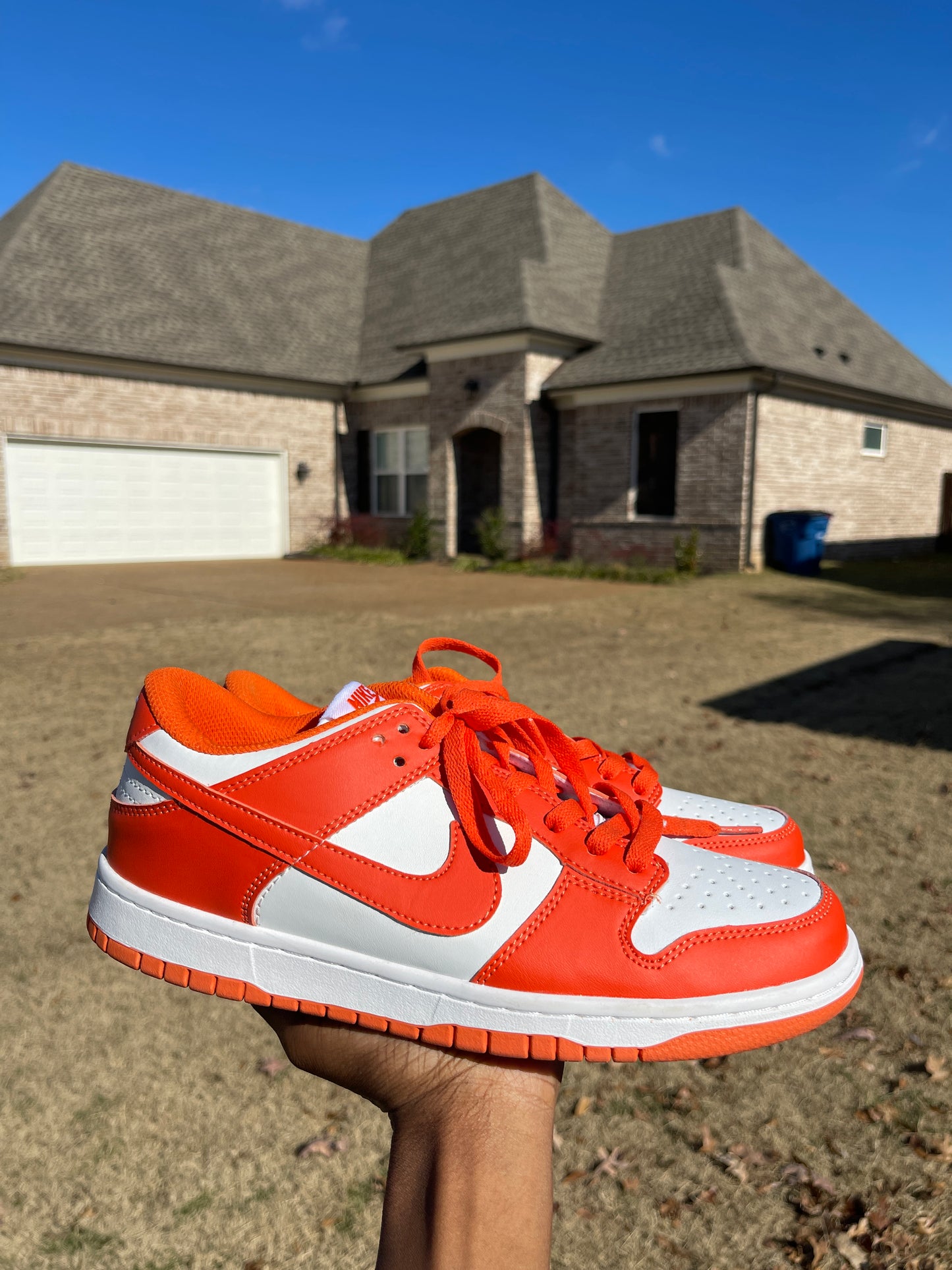NEW Nike dunks orange white men sz 8.5