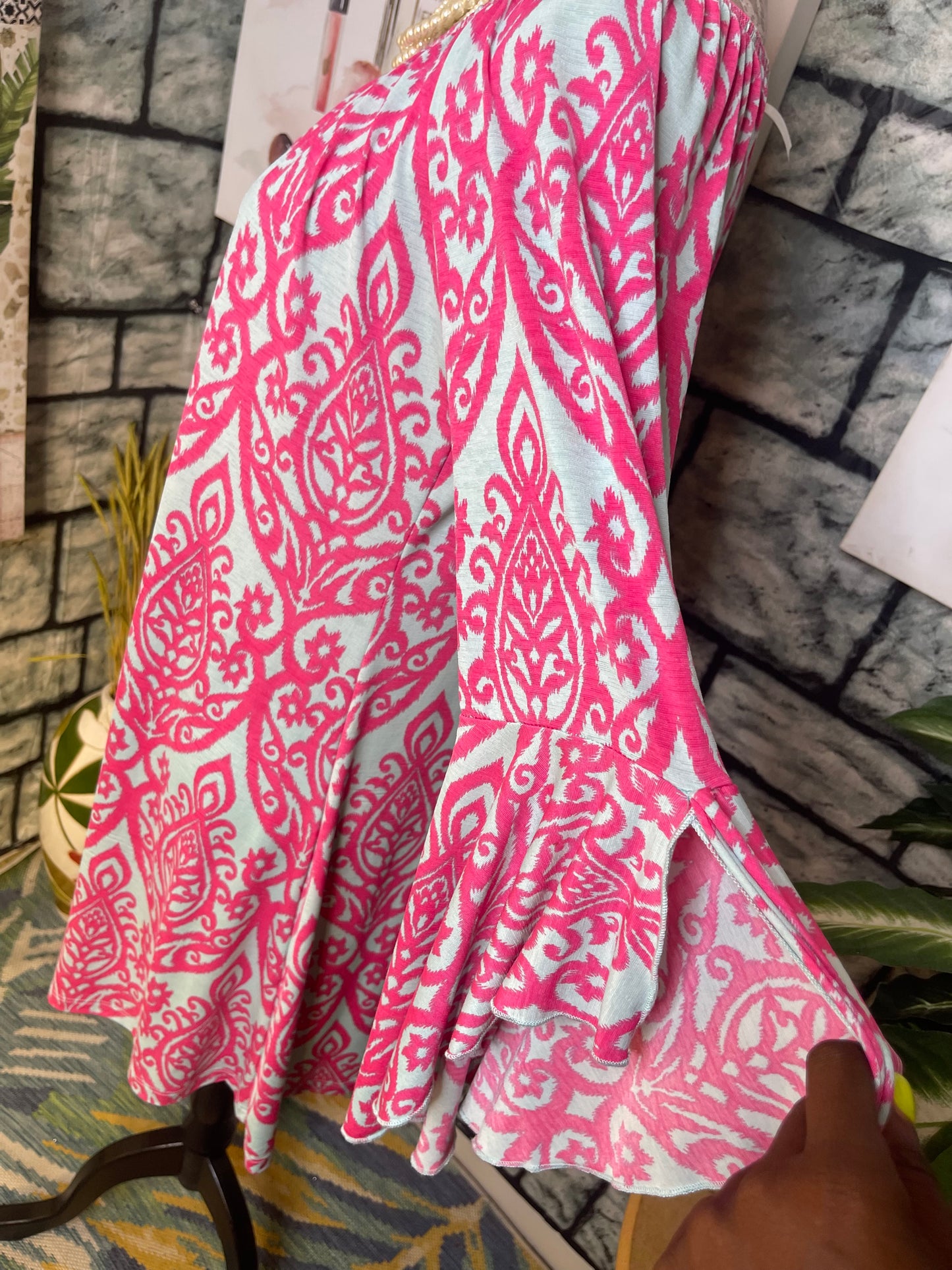 2B Together Pink Blue Dress Women sz Medium