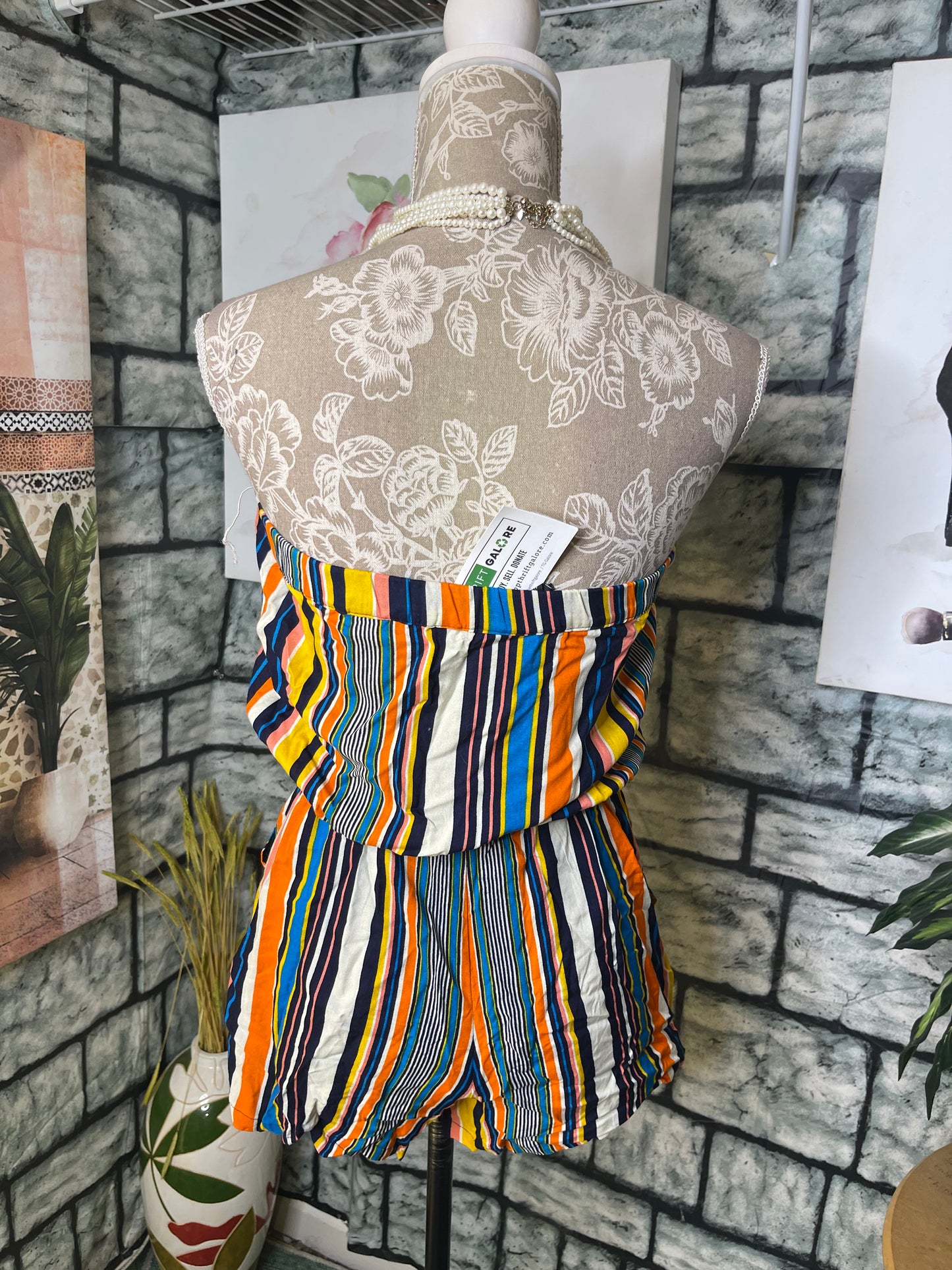 Angie Colorful Romper Women sz Small