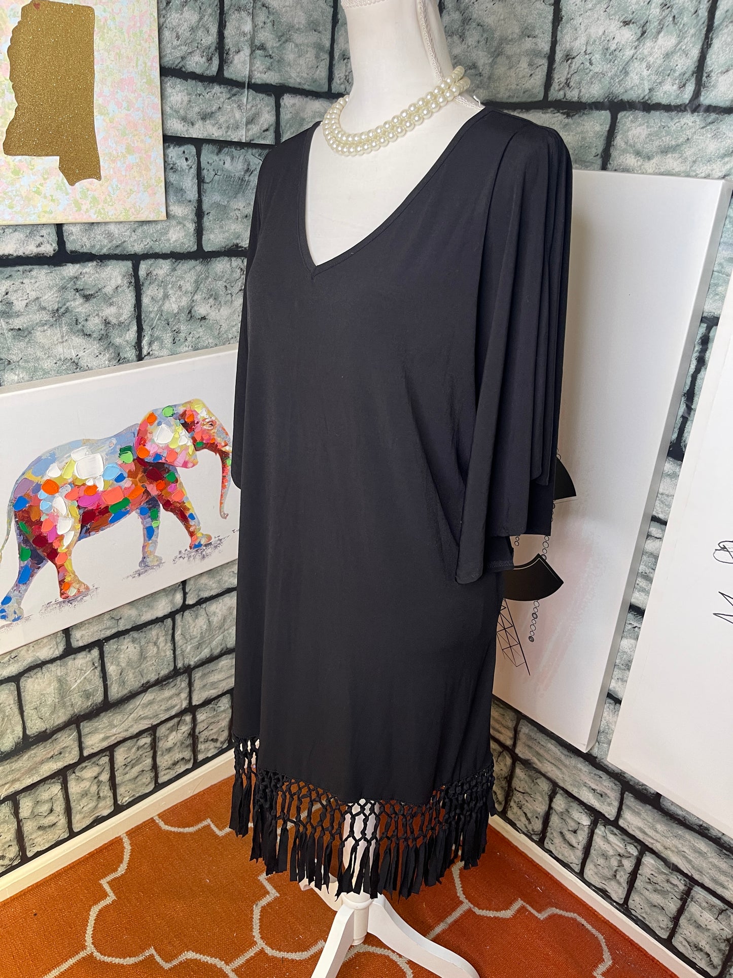 Dotti Black Dress Women sz XL