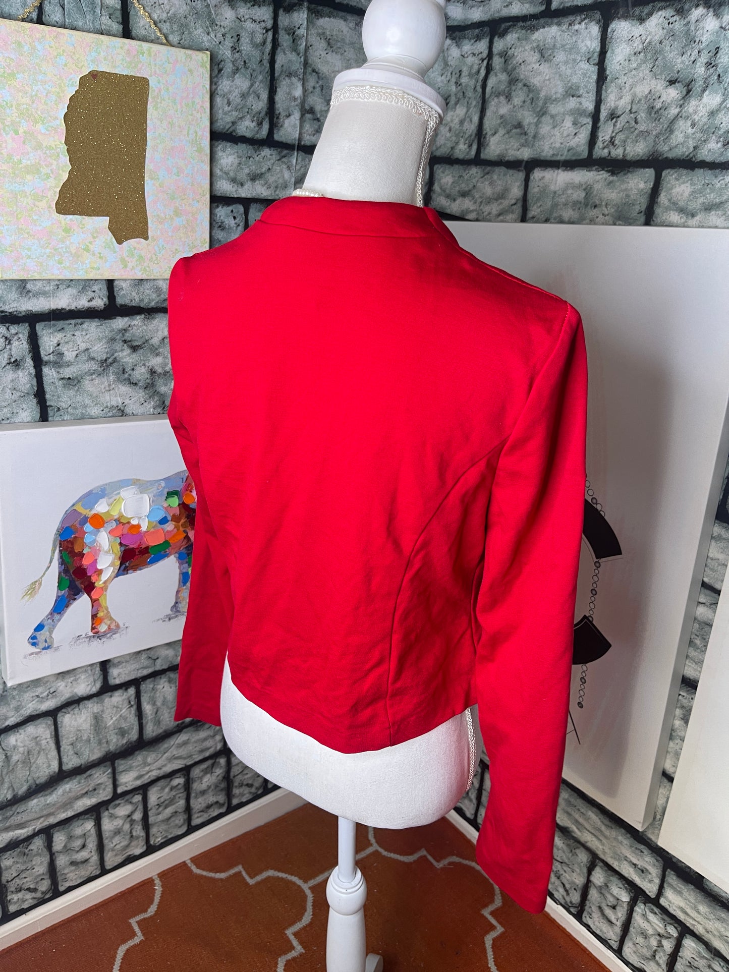Charlotte Russe Red Cover Blouse Women sz XL