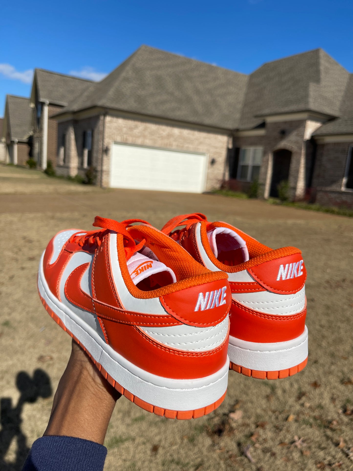 NEW Nike dunks orange white men sz 8.5