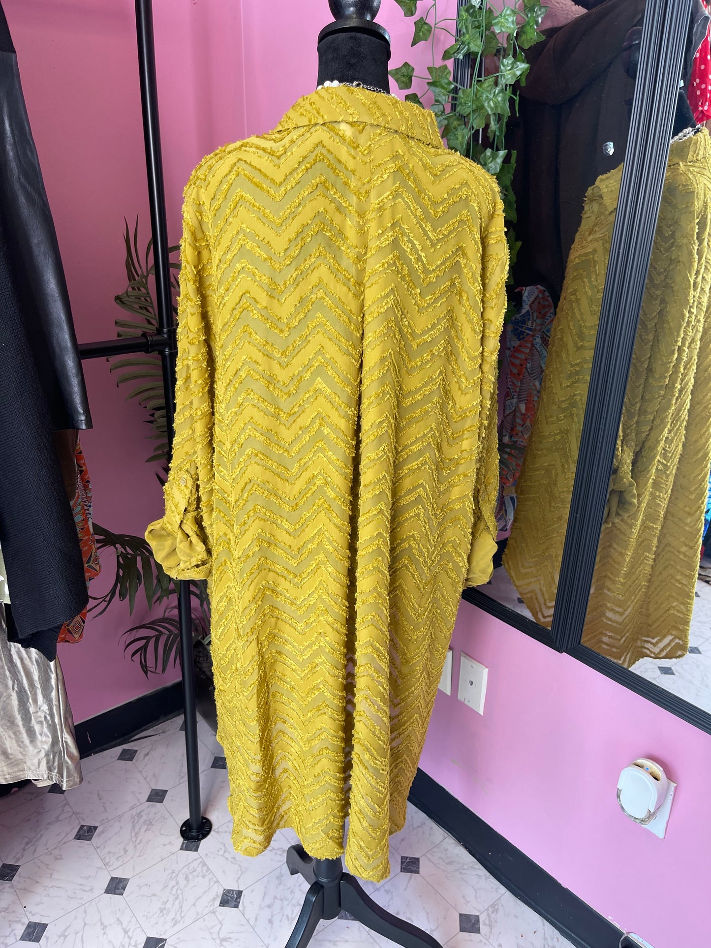 Cato Gold Blouse Women sz XL