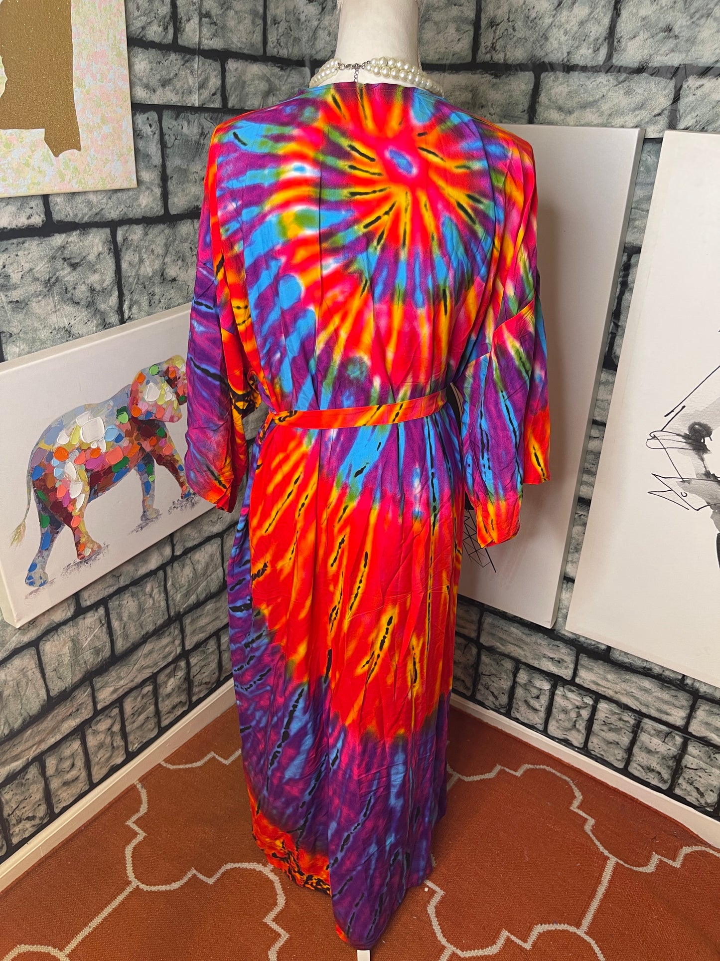 Colorful Duster / Cover Women sz One Size (would say fits up to Large)
