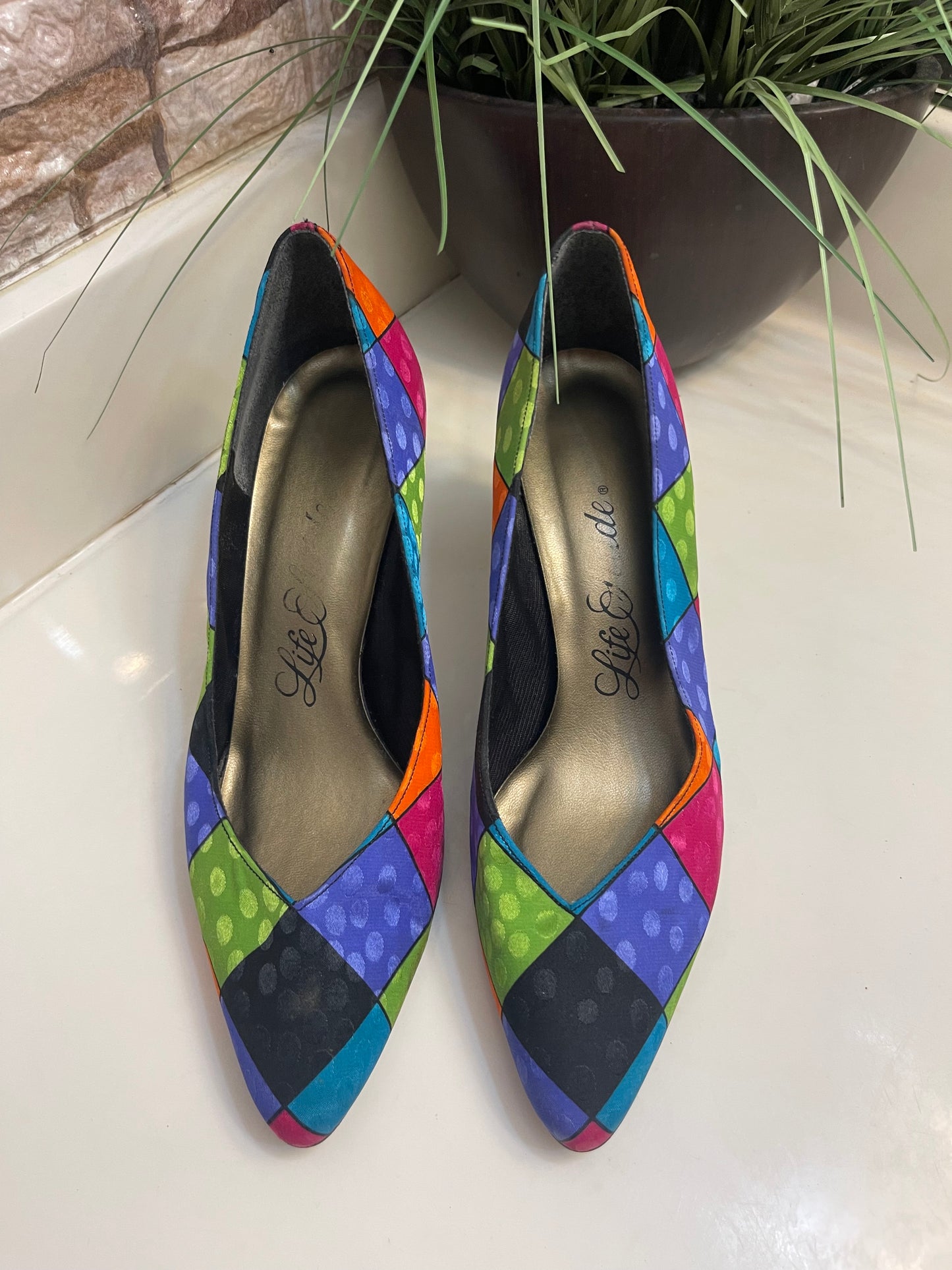 Colorful Low Heels Women sz 9