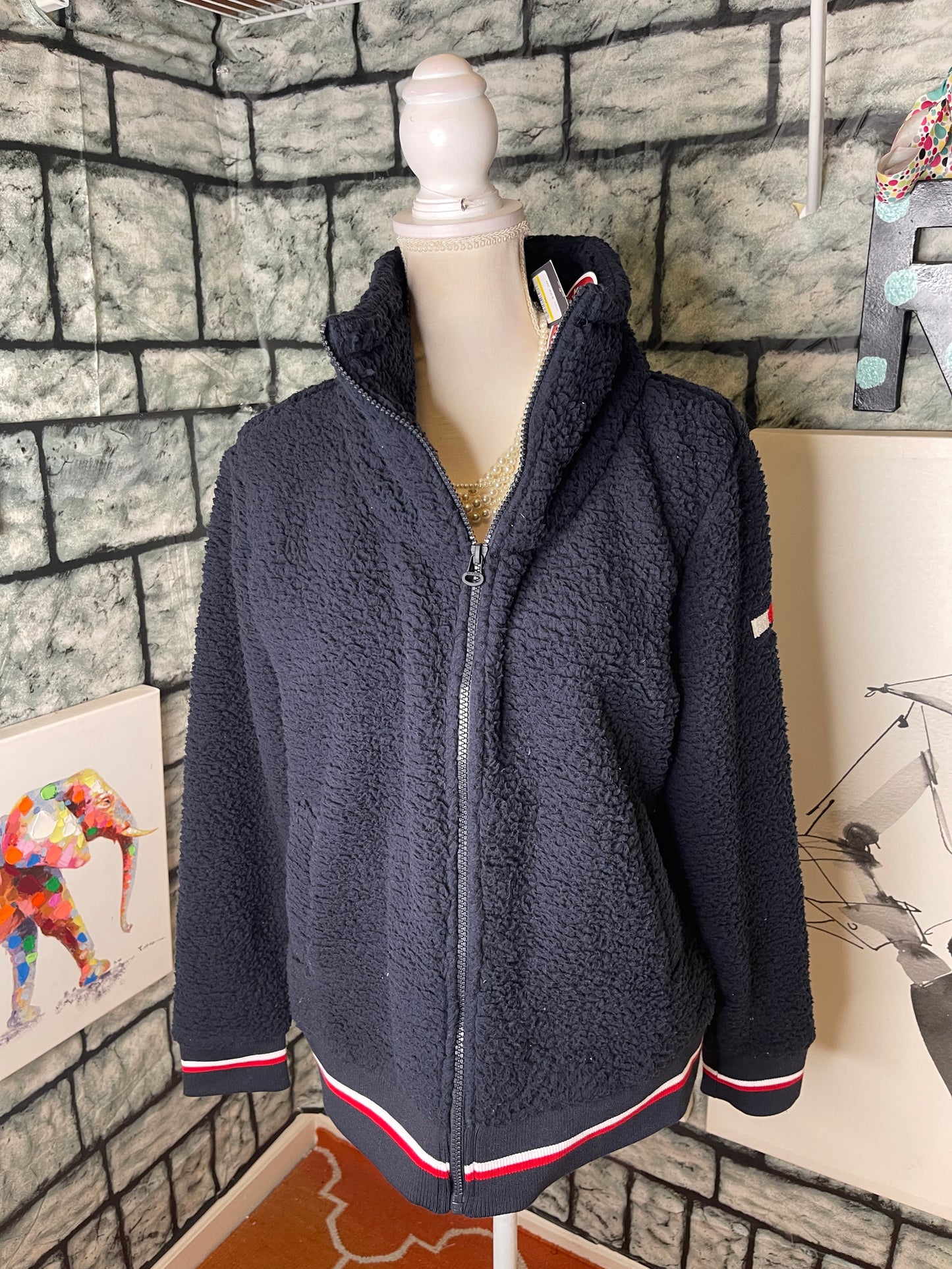 NEW Tommy Hilfiger Blue Soft Jacket Women sz Medium