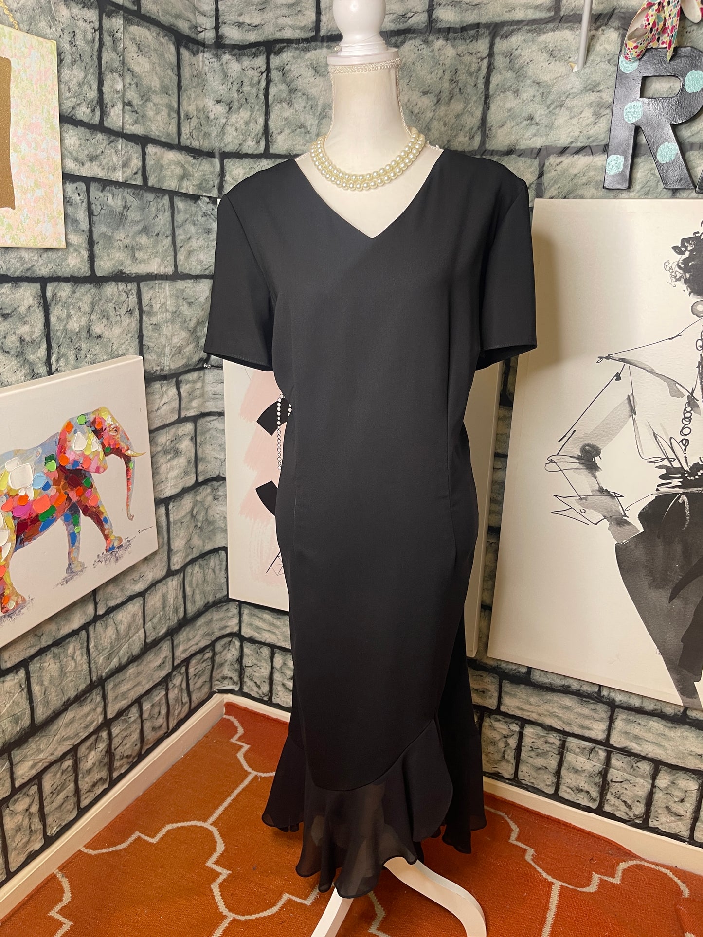 Jessica London Black Dress Women sz 1XL