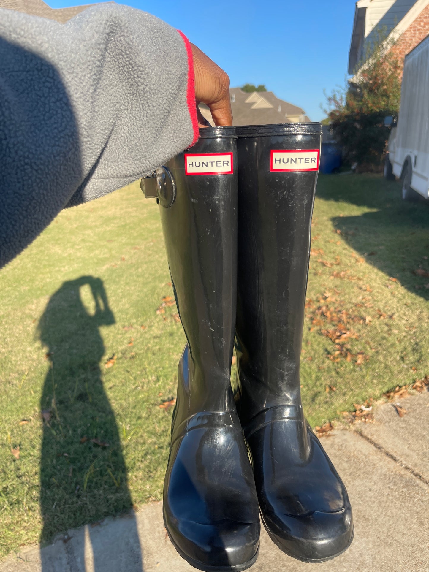 Hunter boots black women sz 7