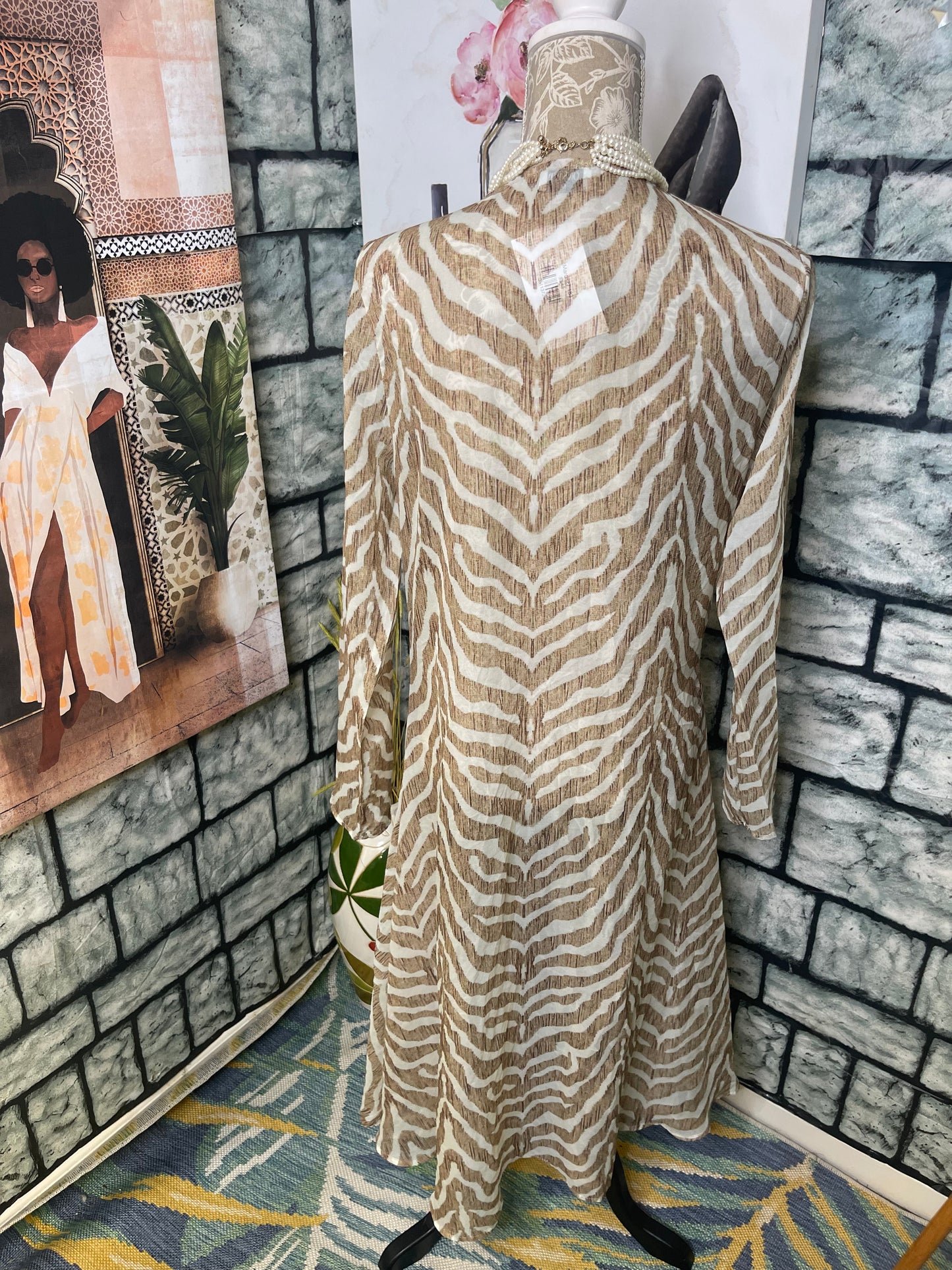 IconSwim Brown White Cover Top Women sz Medium