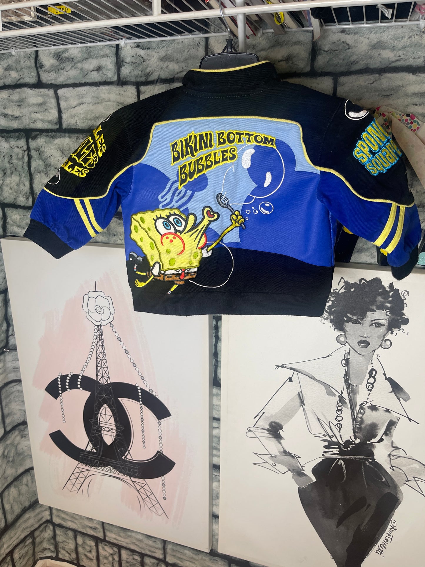 SpongeBob Jacket Black Blue Boys sz 2T