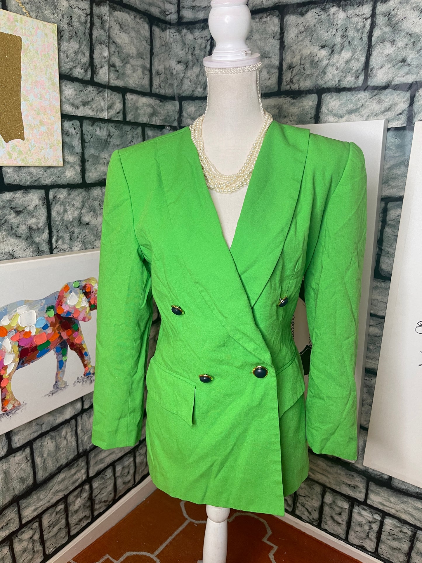 Suitables Green Blazer Women sz 10