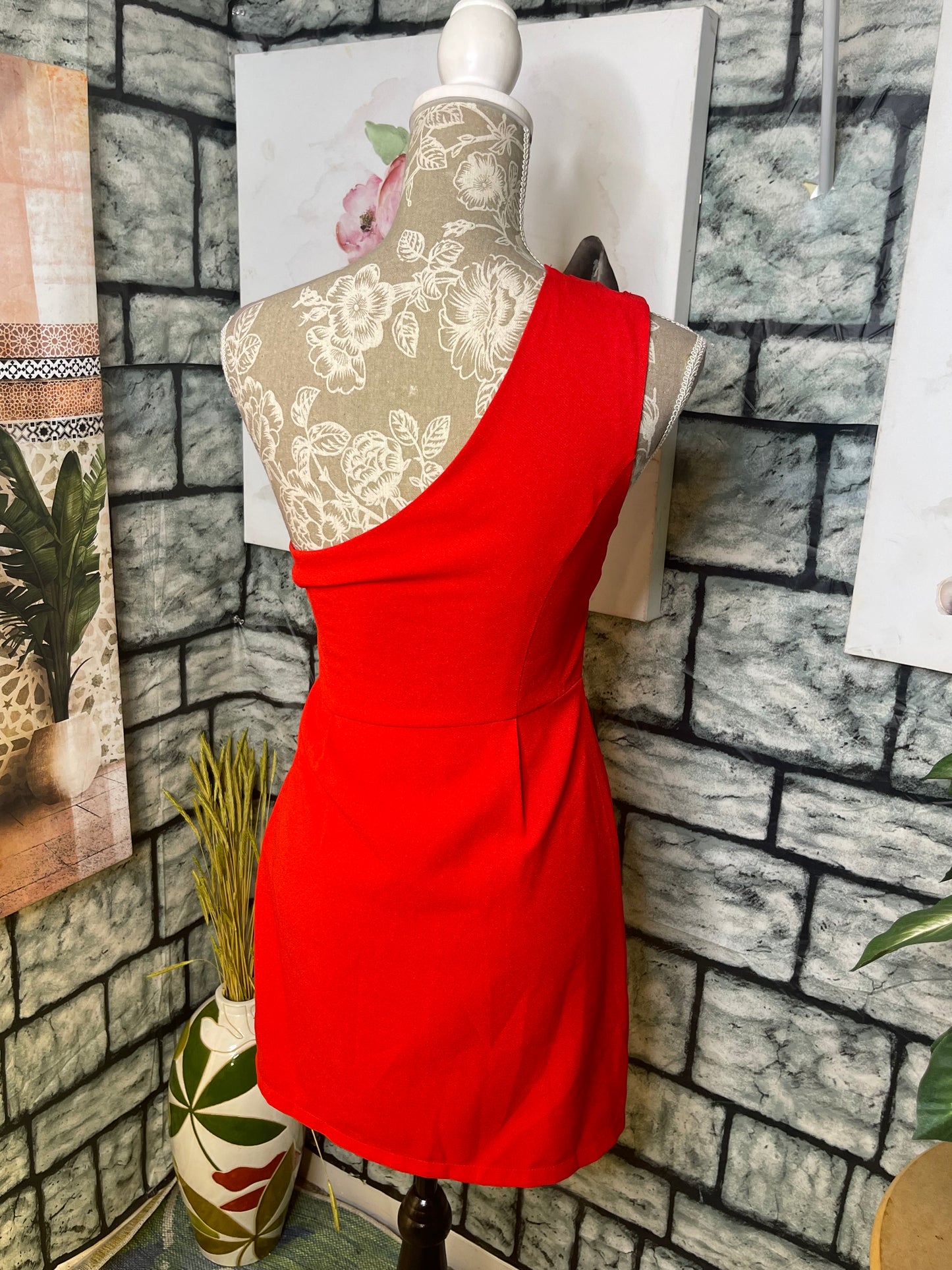 Esley Red Dress Women sz Small
