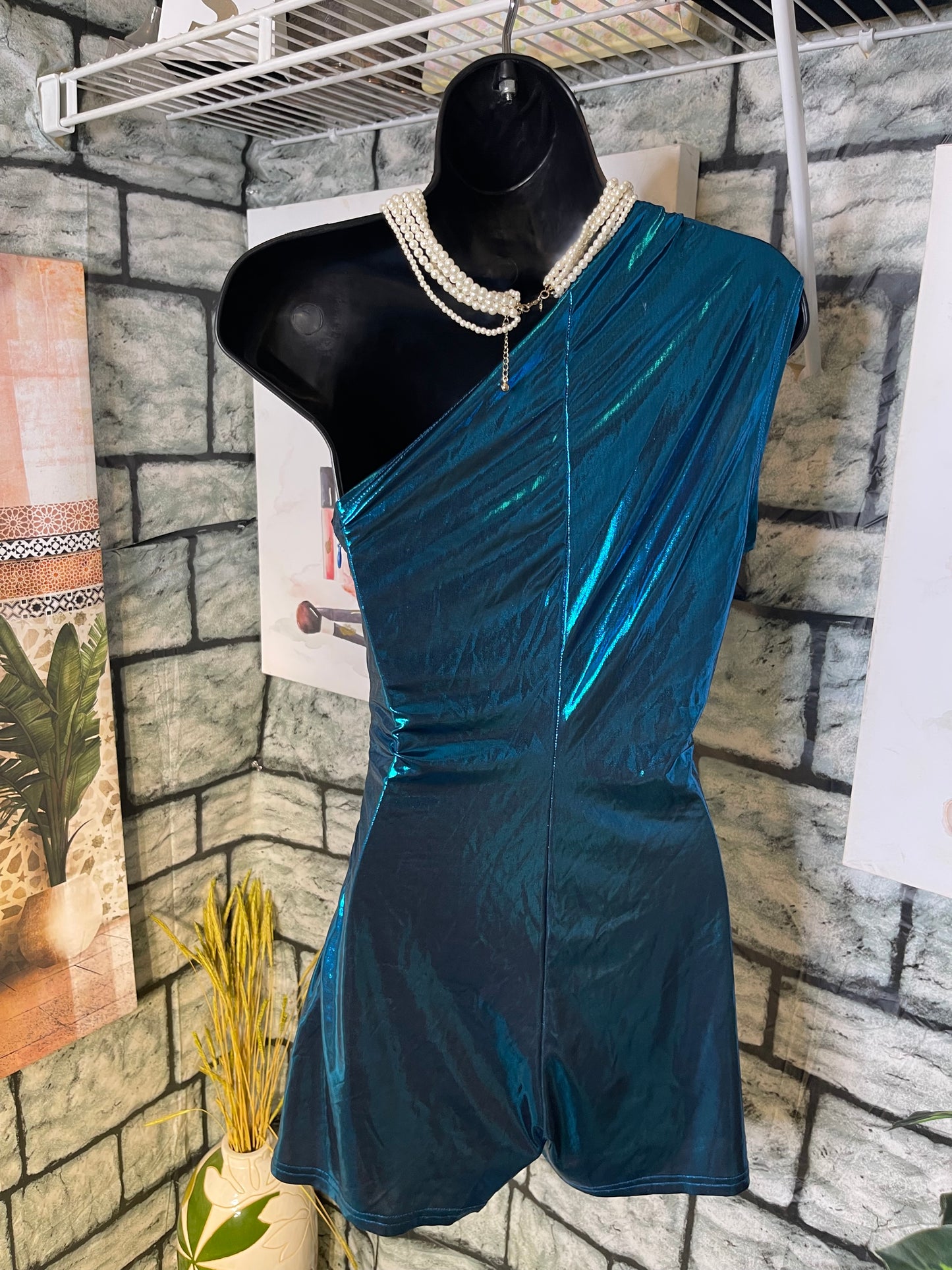 Blue Romper Women sz Small