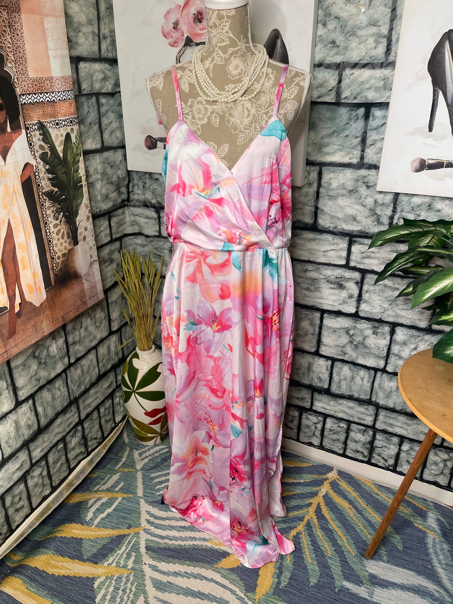 Nicole Miller Pink Dress Women sz XL