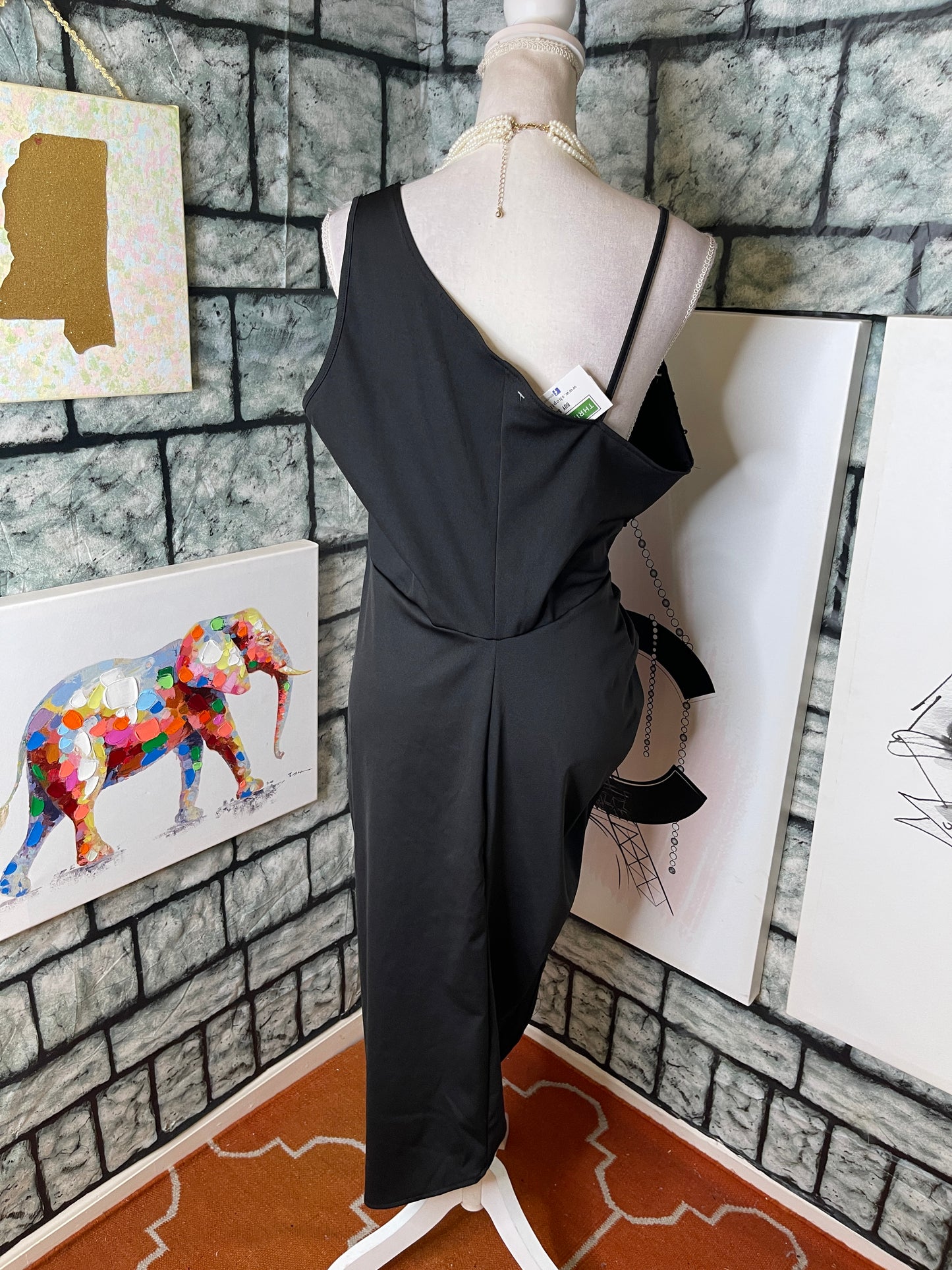 Black Dress With Sequin Women sz 2XL (BEST FIT XL)