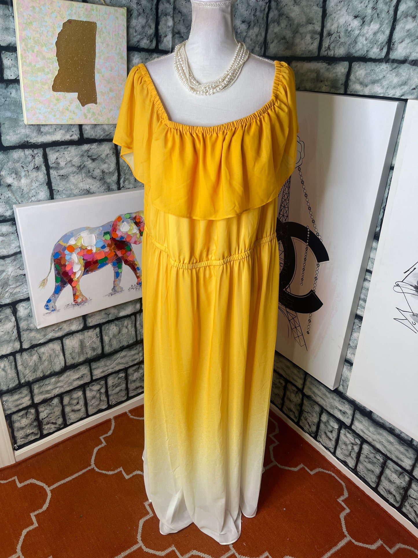 Lane Bryant Yellow Dress Women sz 22/24