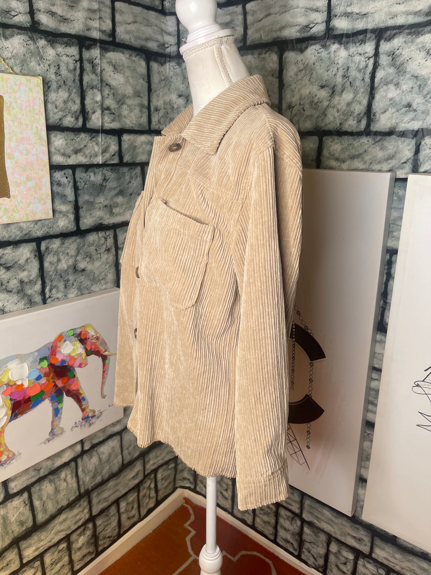 Love Tree Brown Button Blouse Women sz Medium