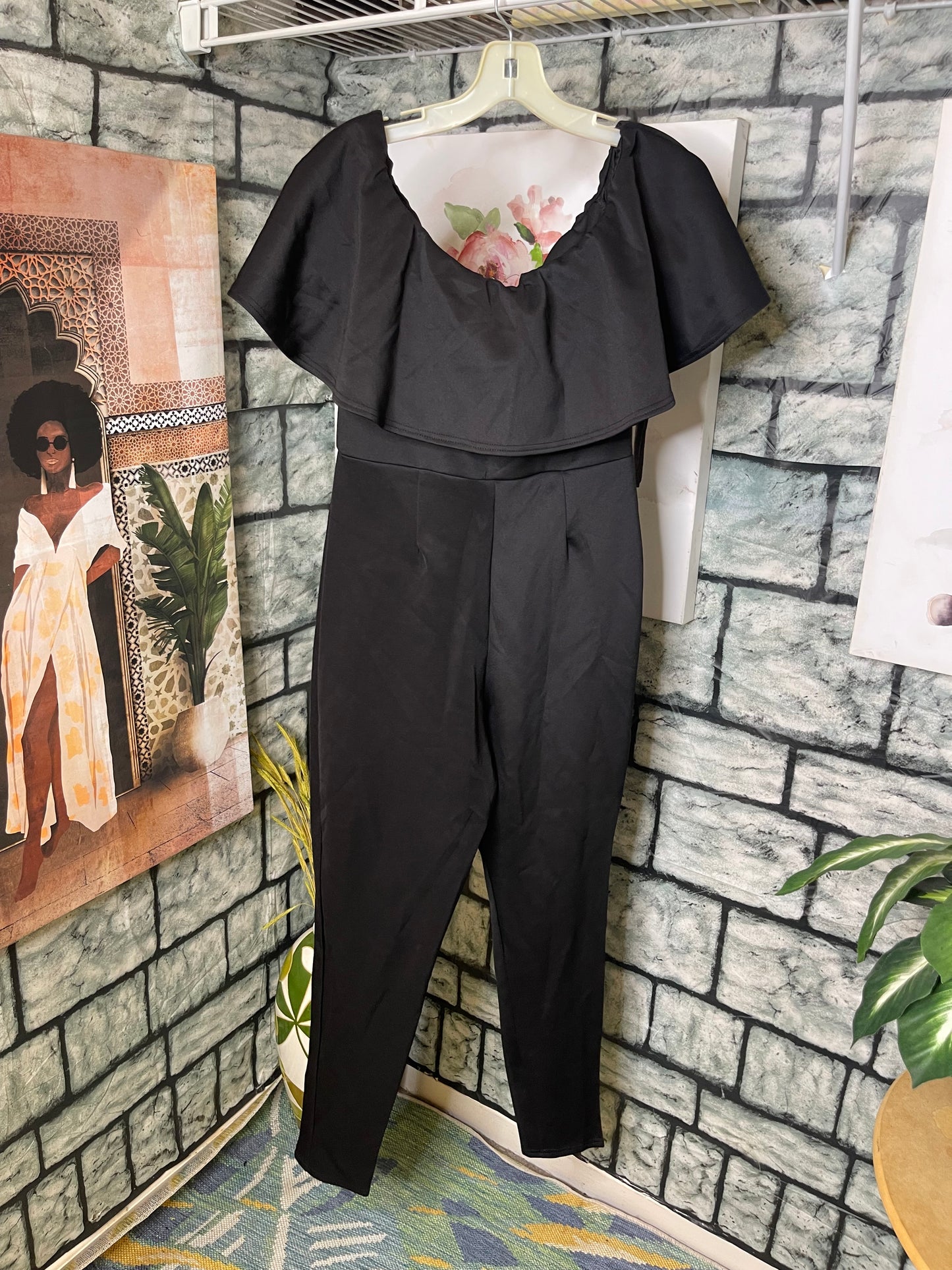 NEW Boohoo Black Jumpsuit Women sz 8