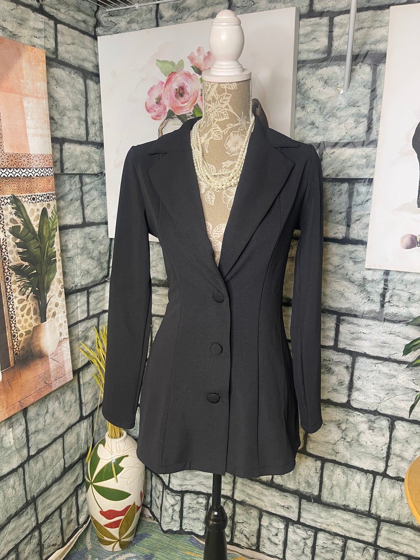 Shien Black Blazer Women sz Small